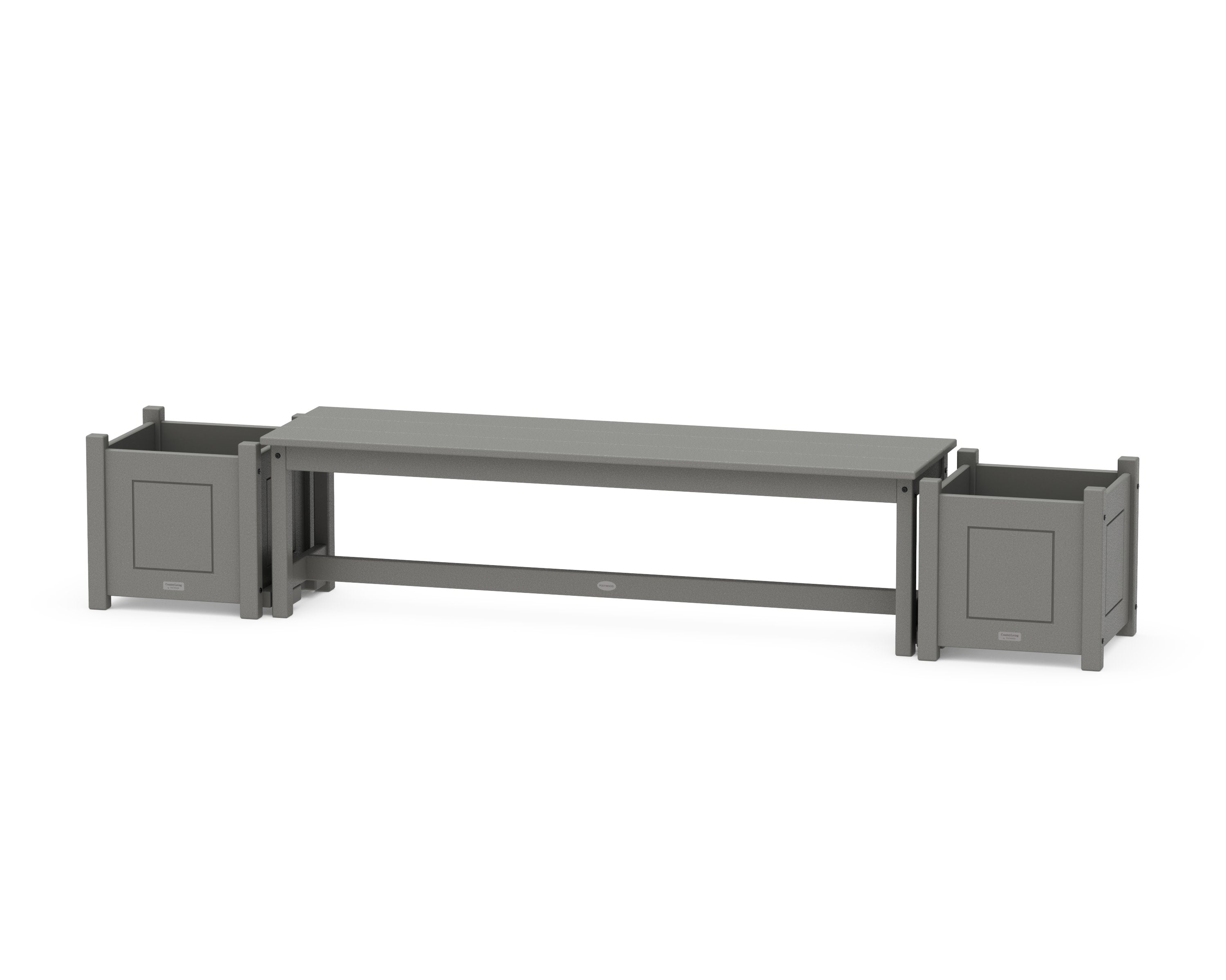 60" Country Living Straight Planter Bench Set
