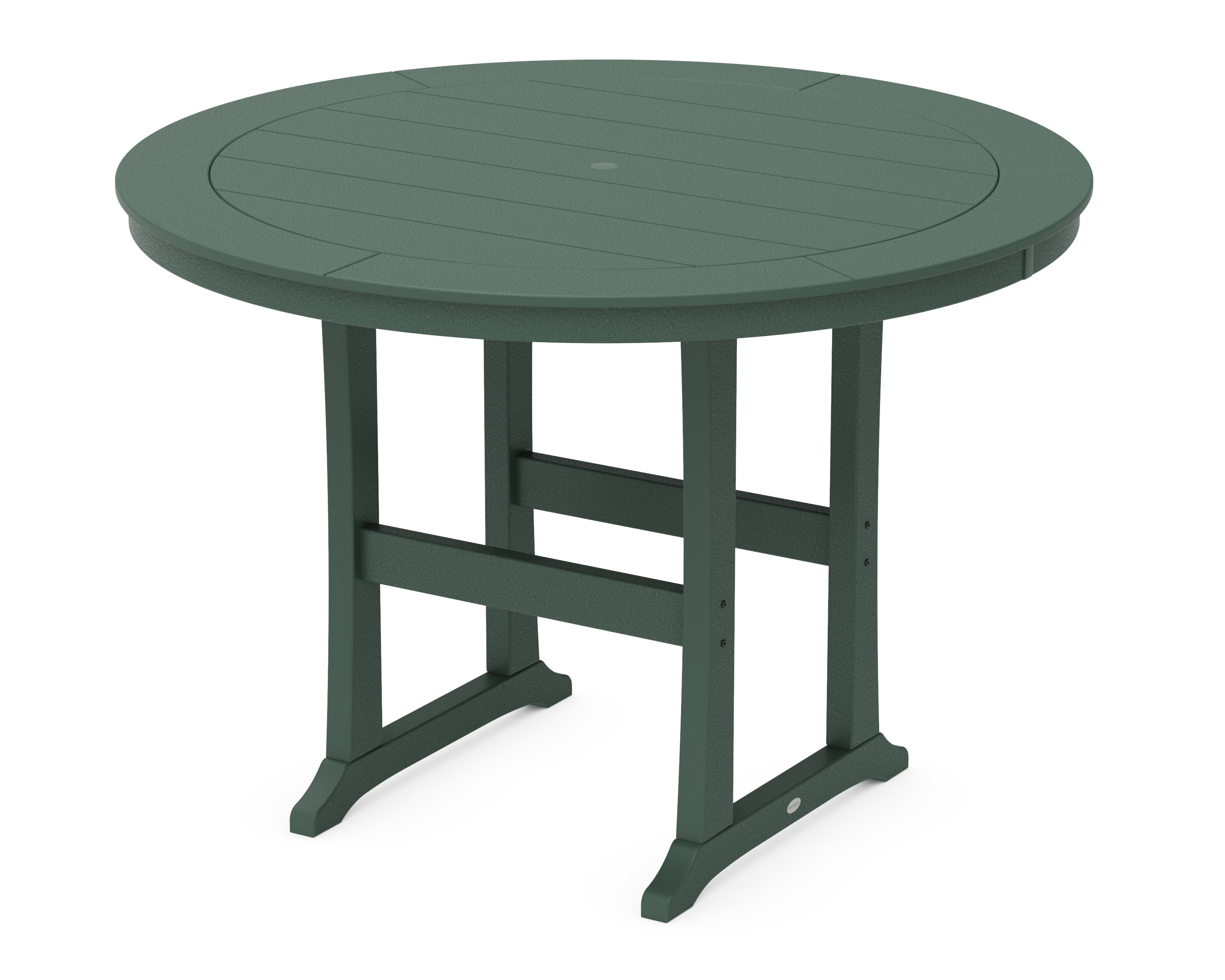 Nautical Trestle 60" Round Bar Table in Green