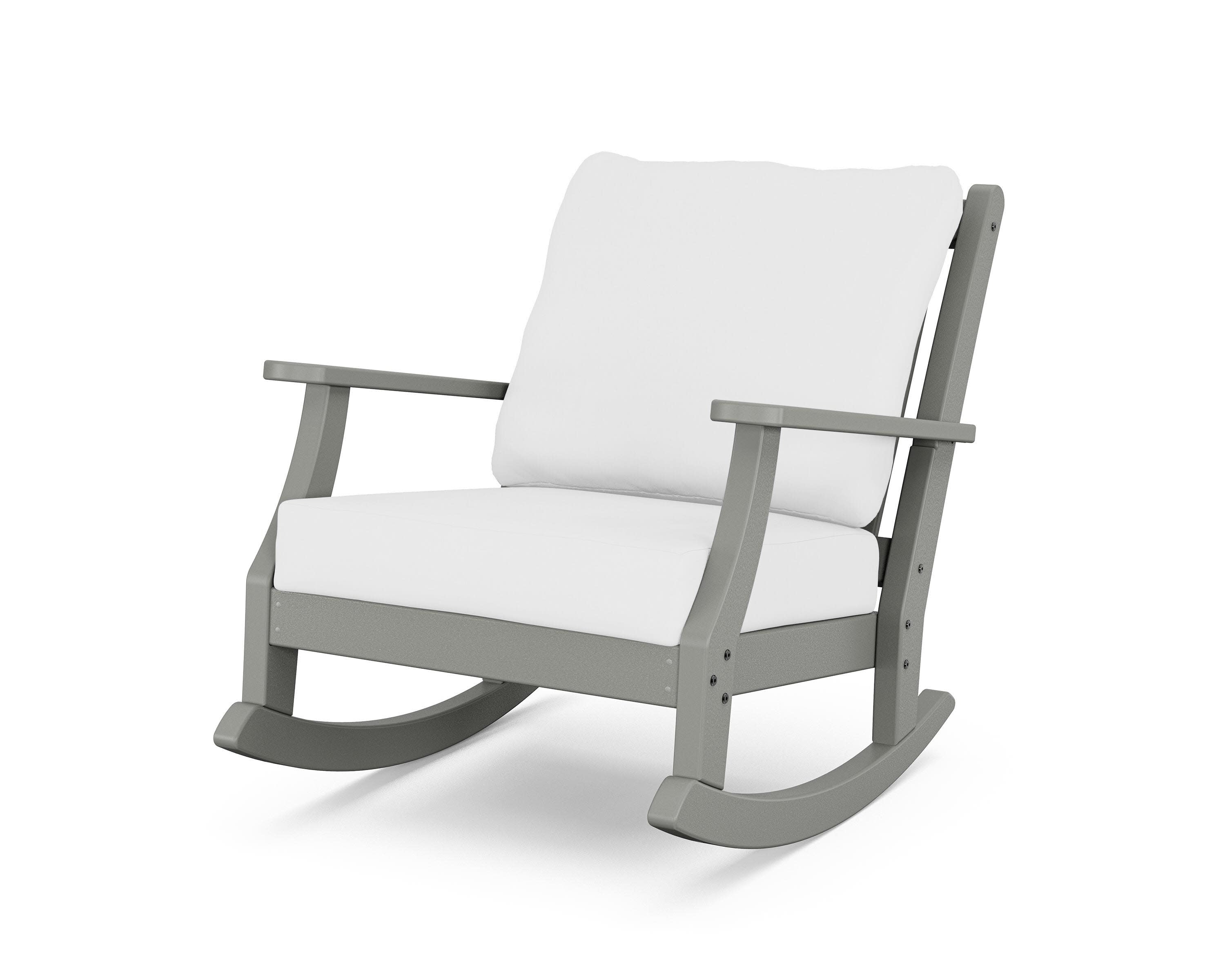 Wovendale Deep Seating Rocking Chair in Slate Grey / Natural