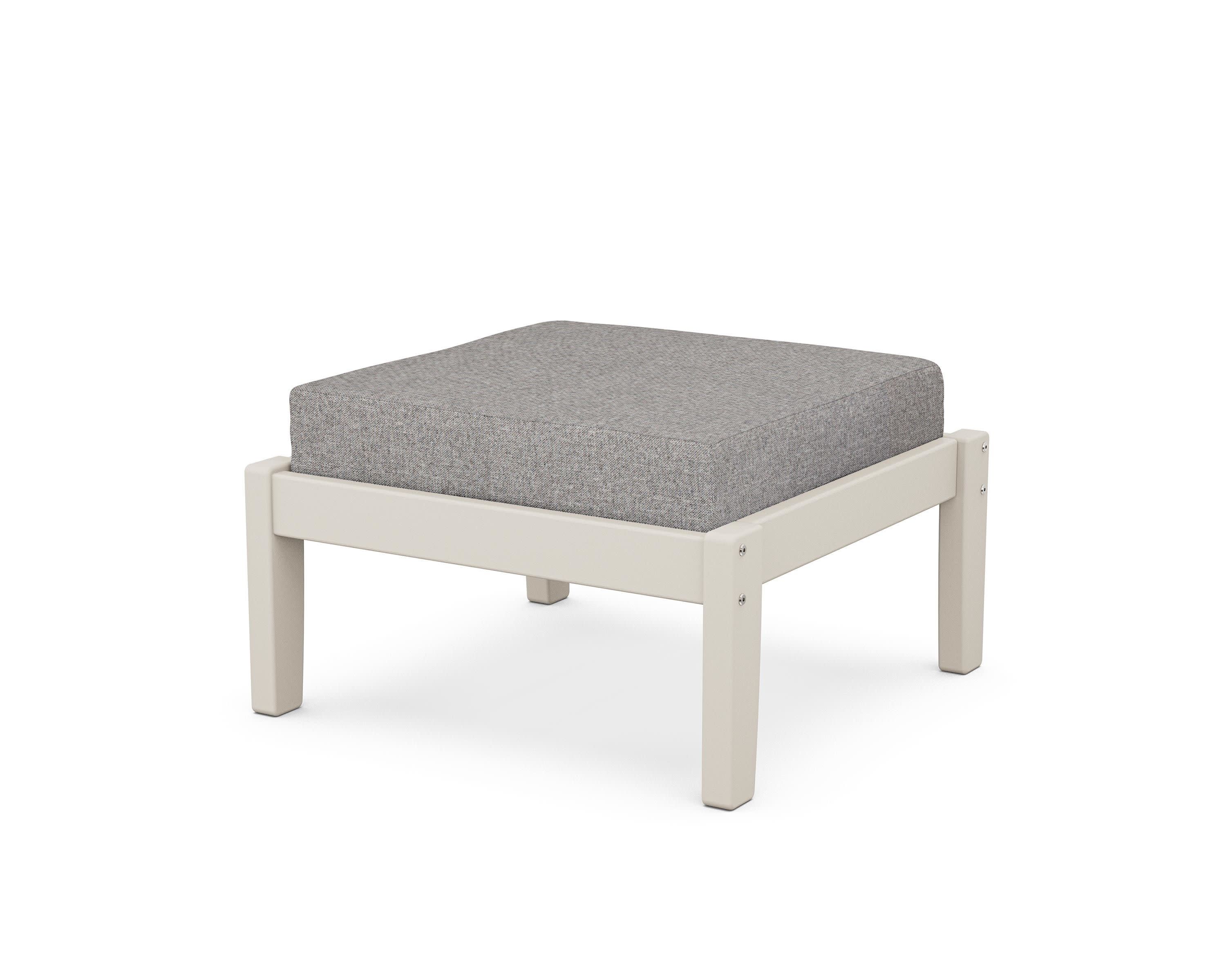 Deep Seating Ottoman in Sand / Grey Mist