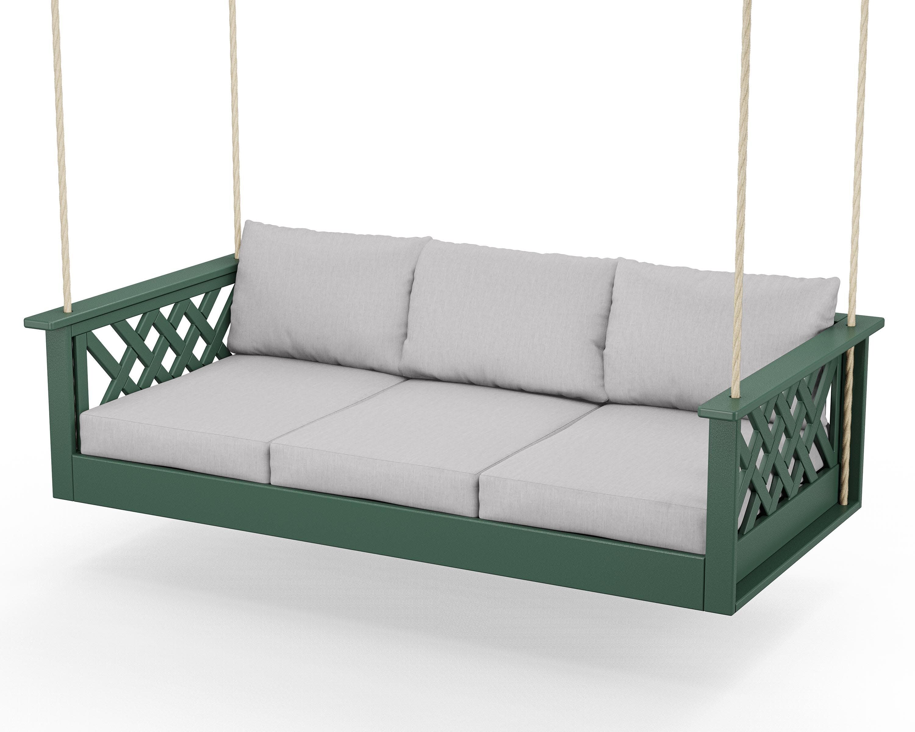 Wovendale Daybed Swing in Green / Granite