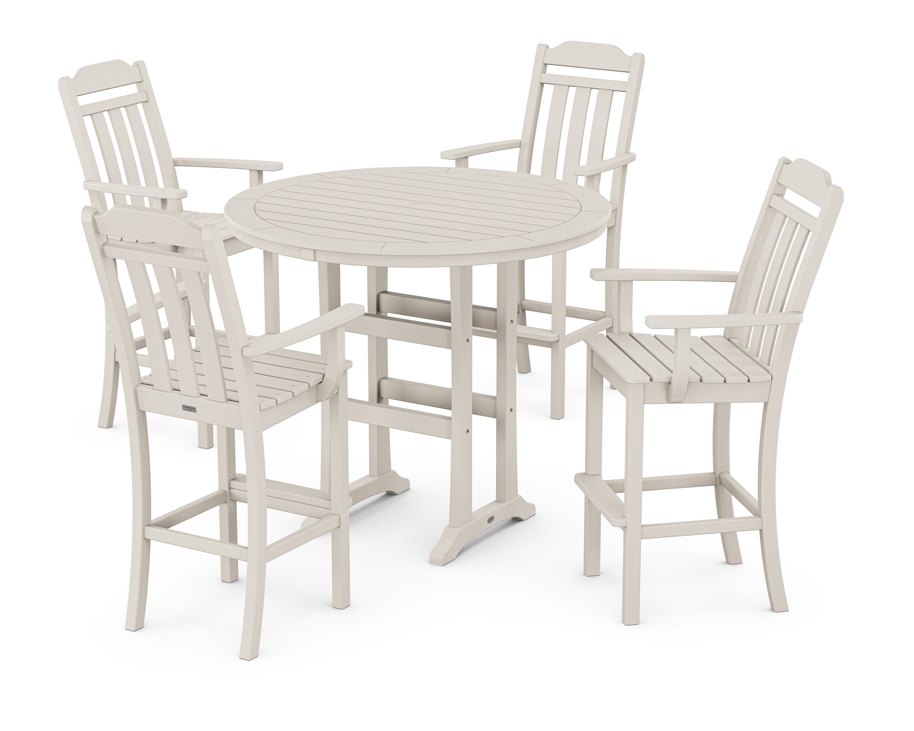 Cottage 5-Piece Round Bar Set in Sand