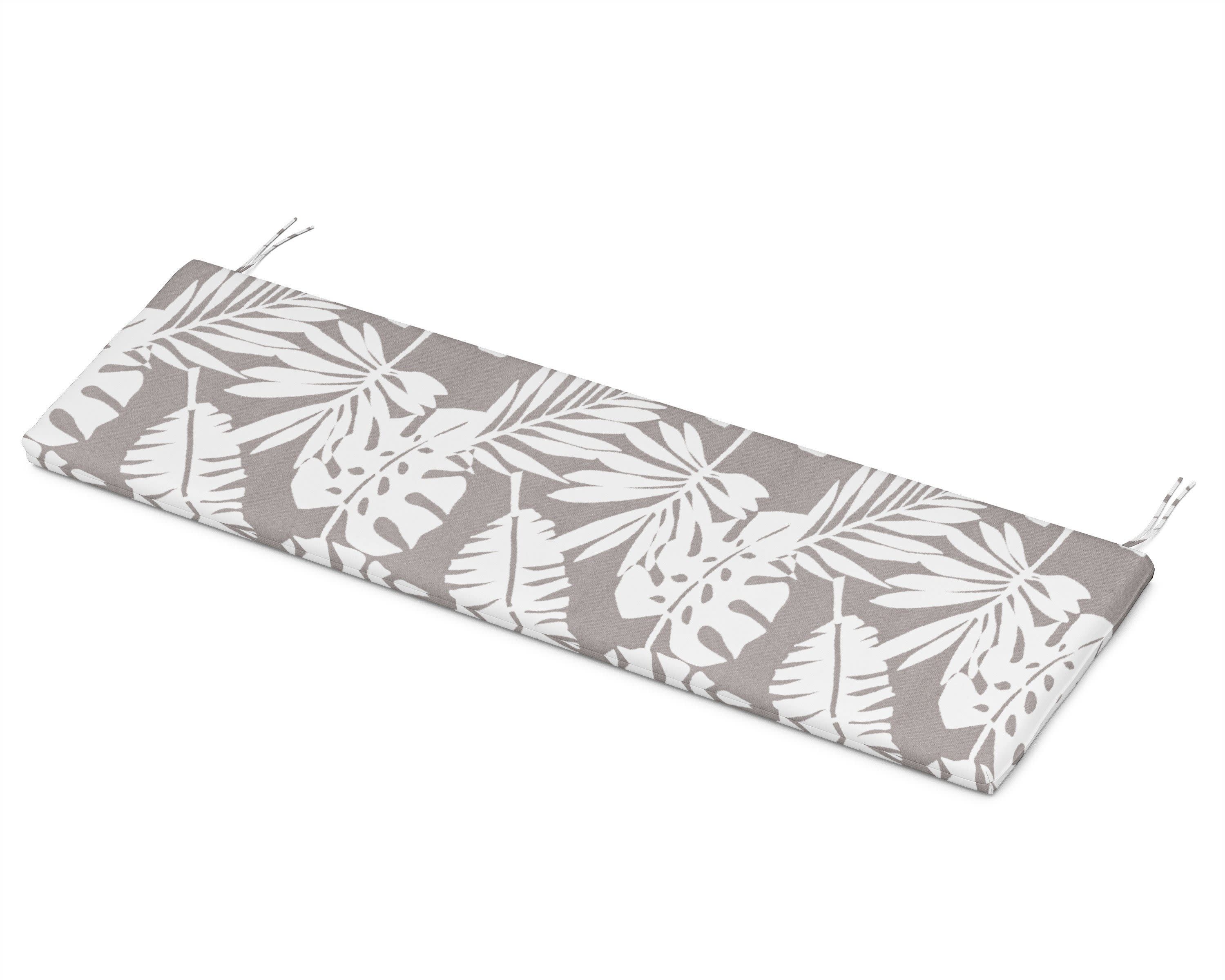 Bench Seat Cushion - 17.5"D x 55"W x 2.5"H in Leaf Grey Mist