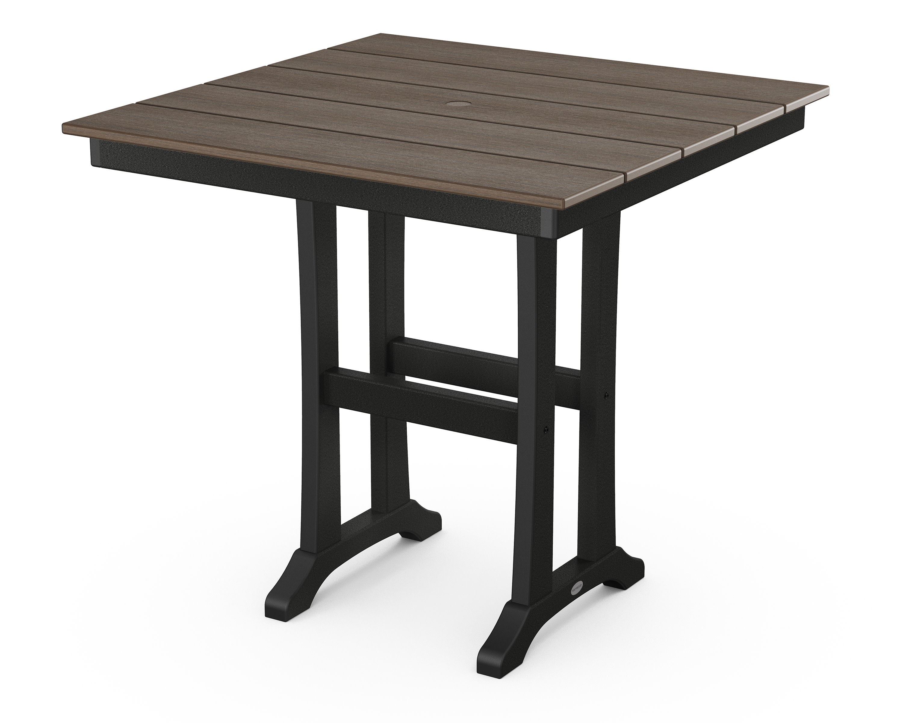 Farmhouse Trestle 37" Counter Table in Black / Kona