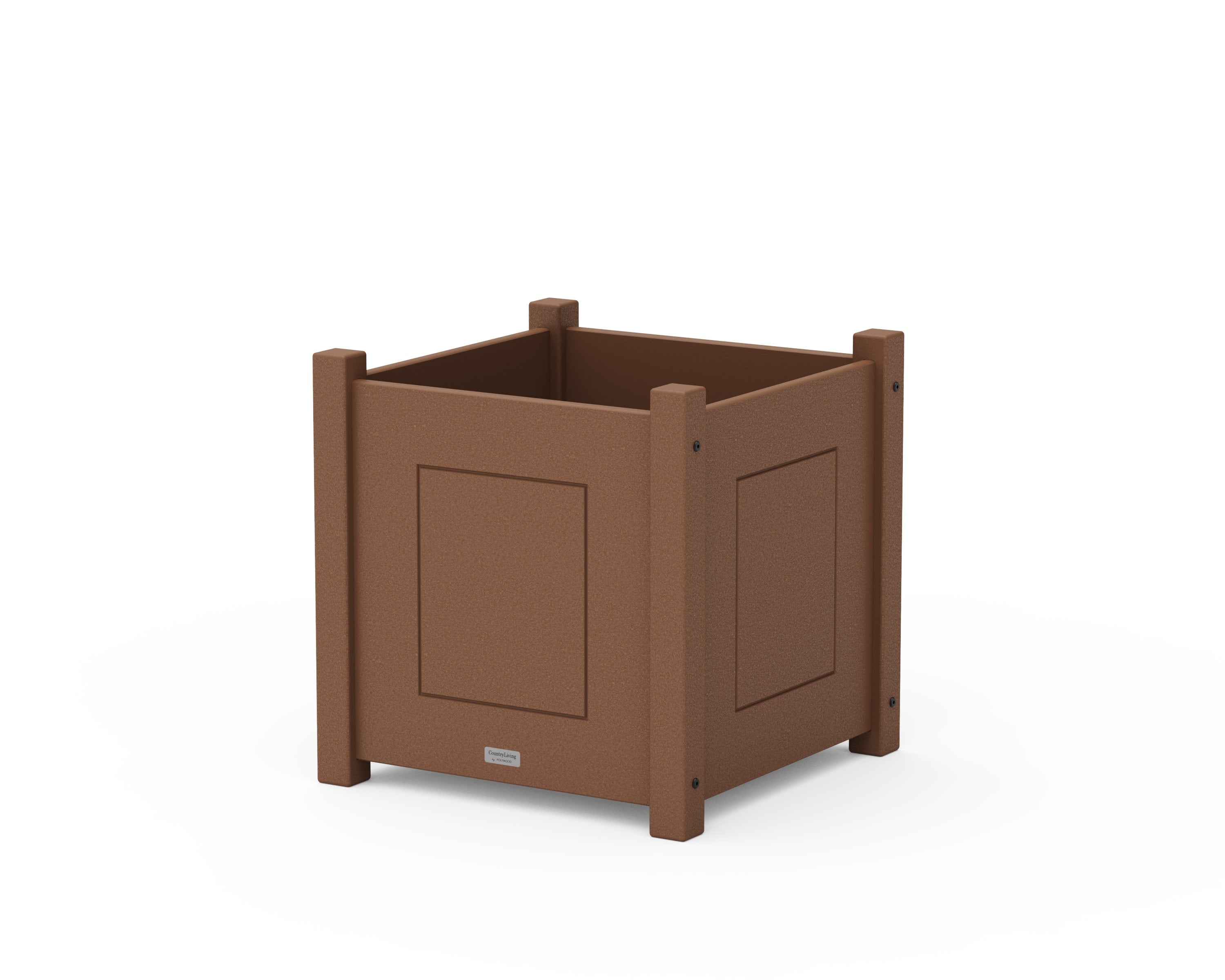 Country Living Large Square Planter Box in Teak
