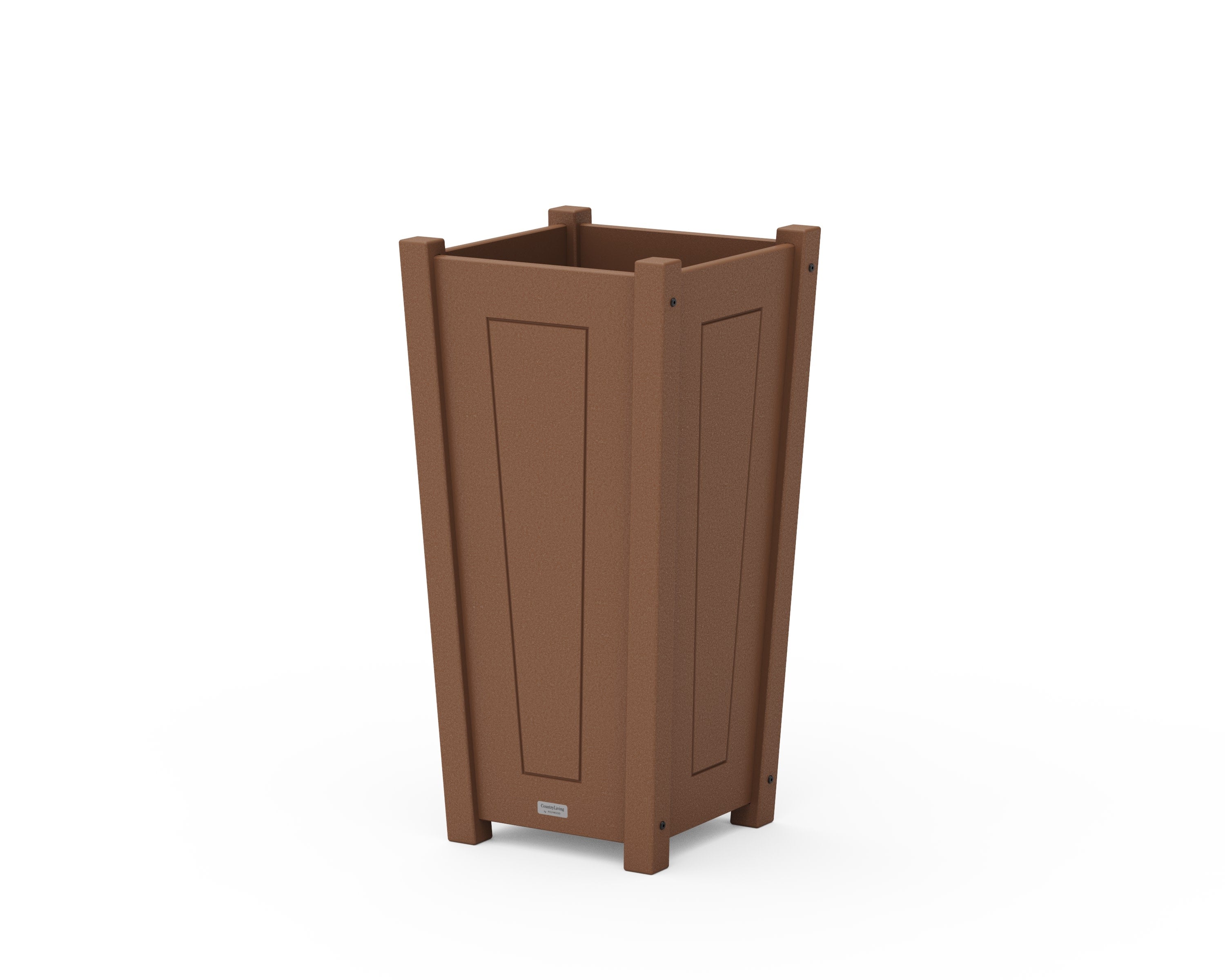 Country Living Tapered Square Planter Box in Teak