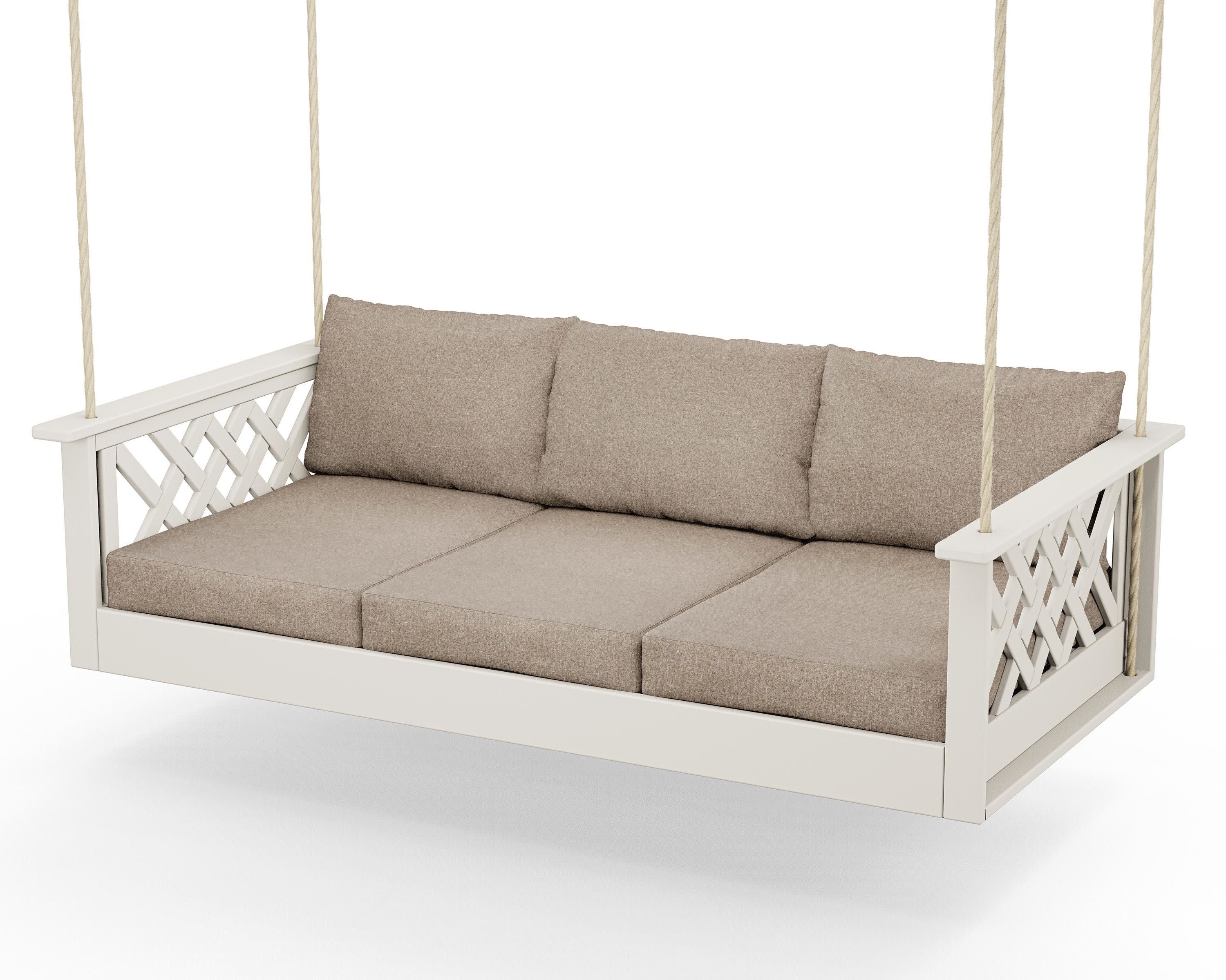 Wovendale Daybed Swing in Sand / Spiced Burlap