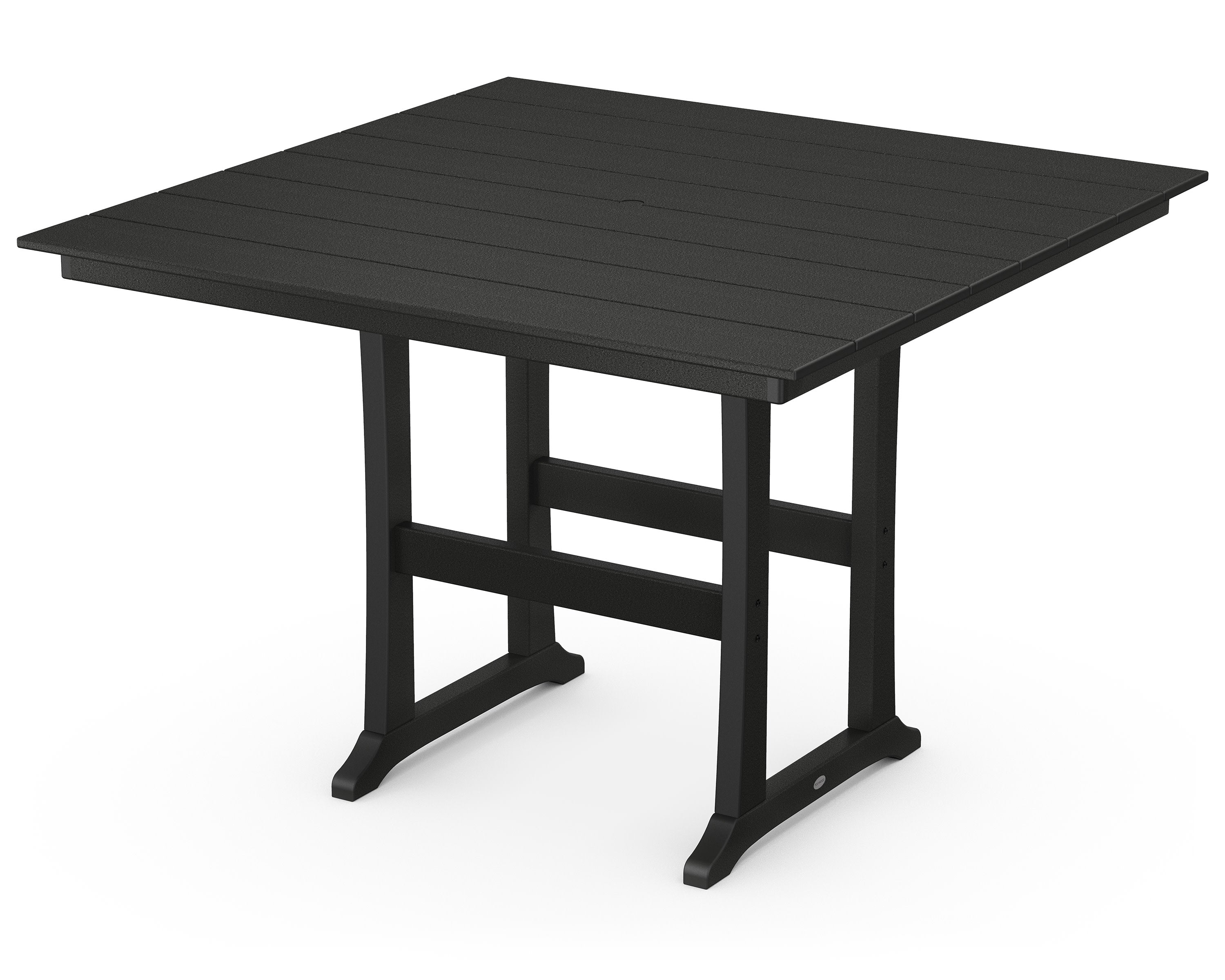 Farmhouse Trestle 59" Bar Table in Black