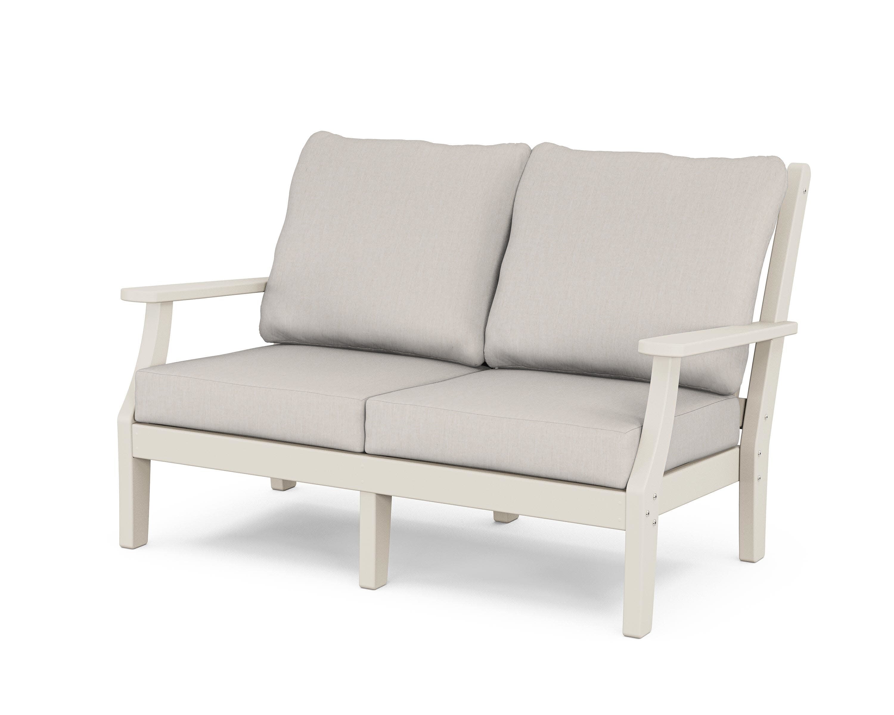 Wovendale Deep Seating Loveseat in Sand / Cast Ash