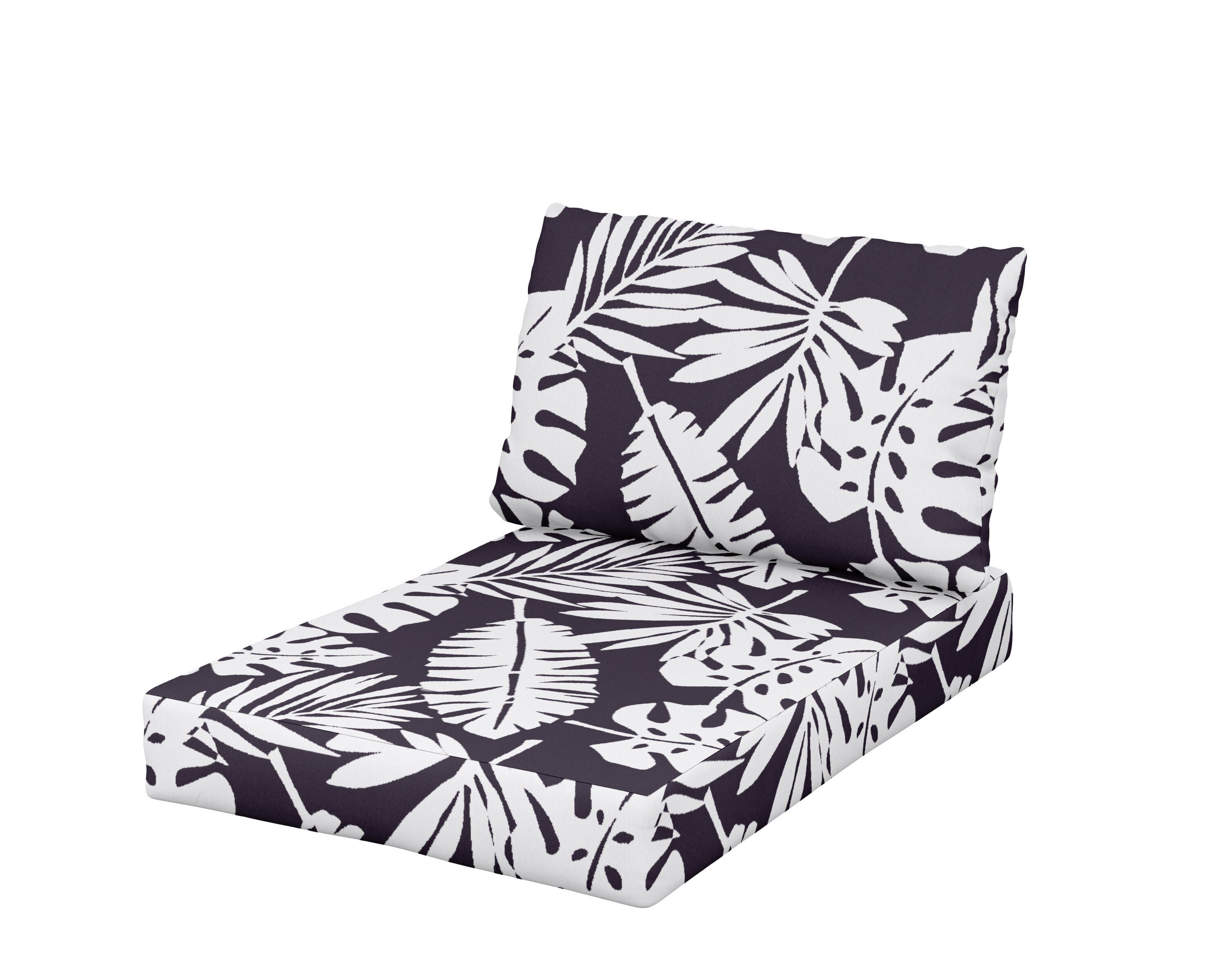 Daybed Swing Seat/Back Cushion in Leaf Navy