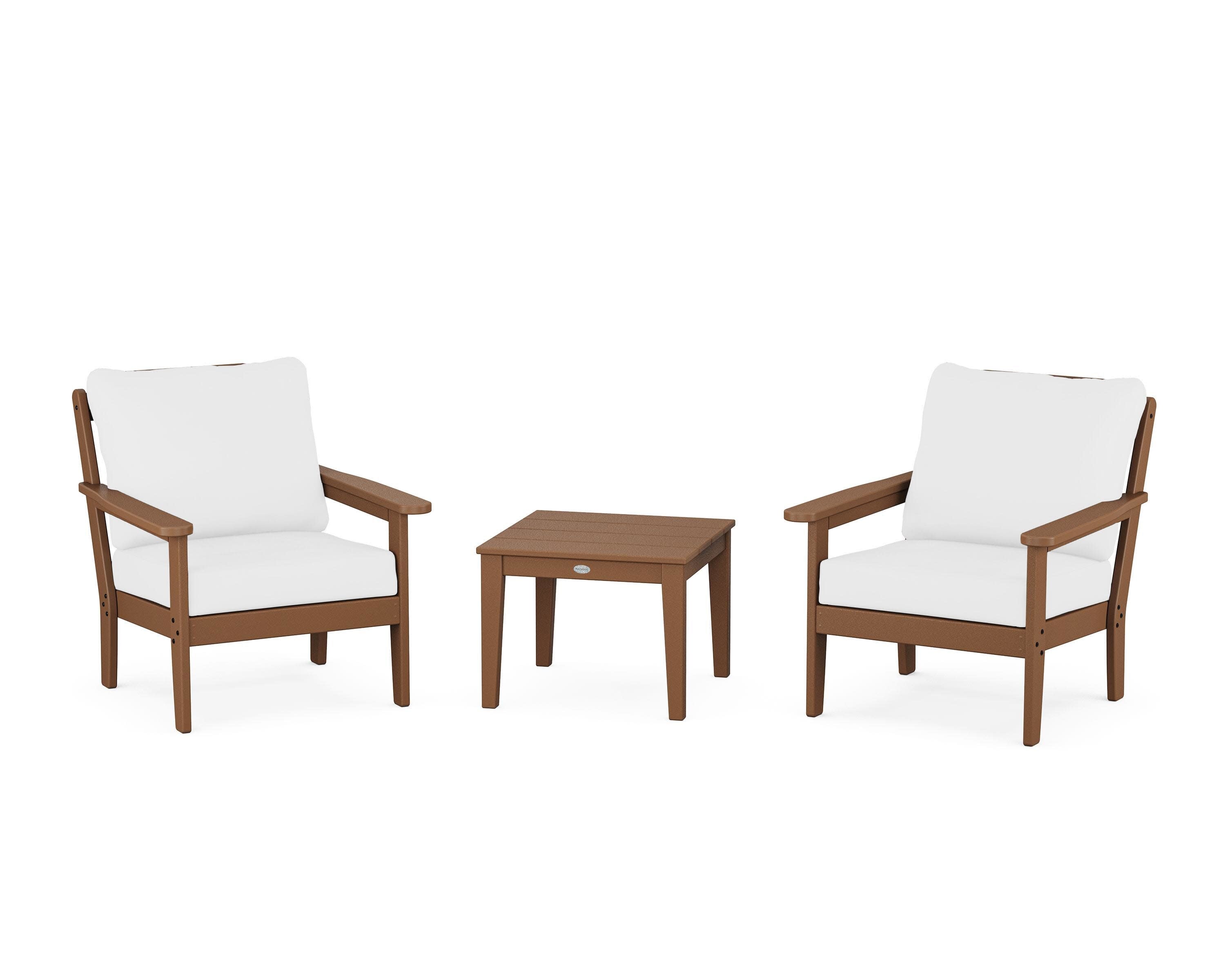Cottage 3-Piece Deep Seating Set in Teak / Natural