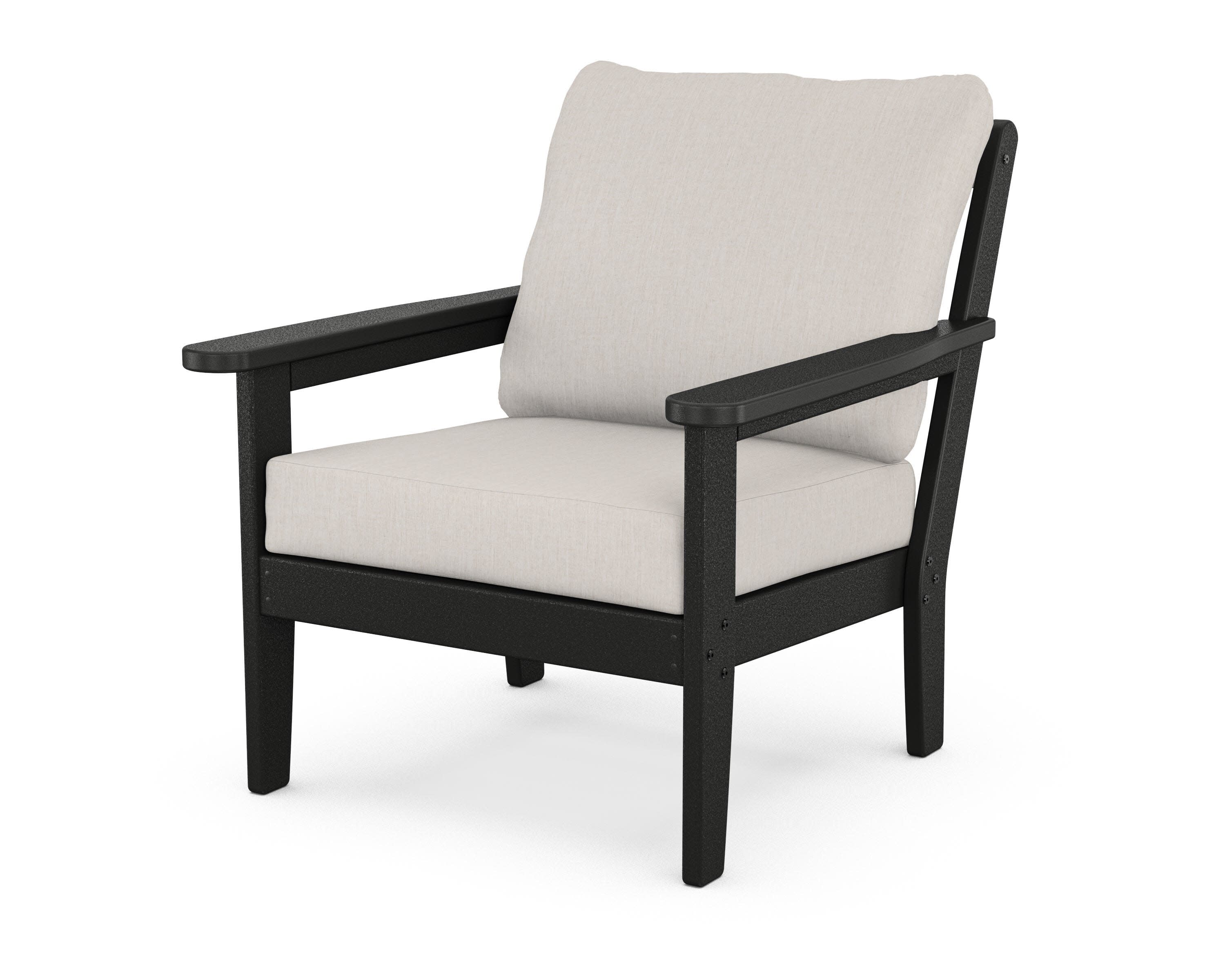 Cottage Deep Seating Chair in Black / Cast Ash