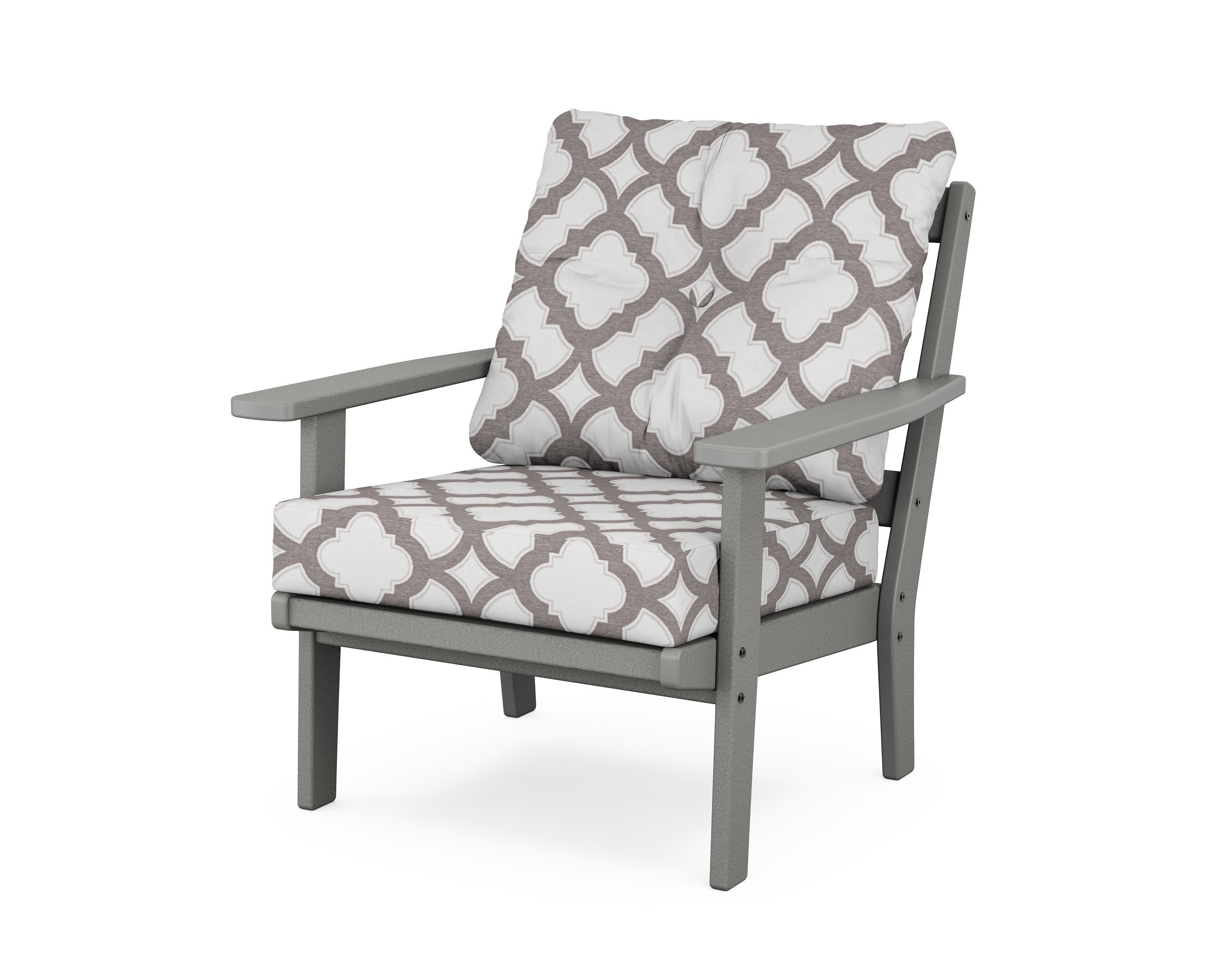 Prairie Deep Seating Chair in Slate Grey / Trellis Grey Mist