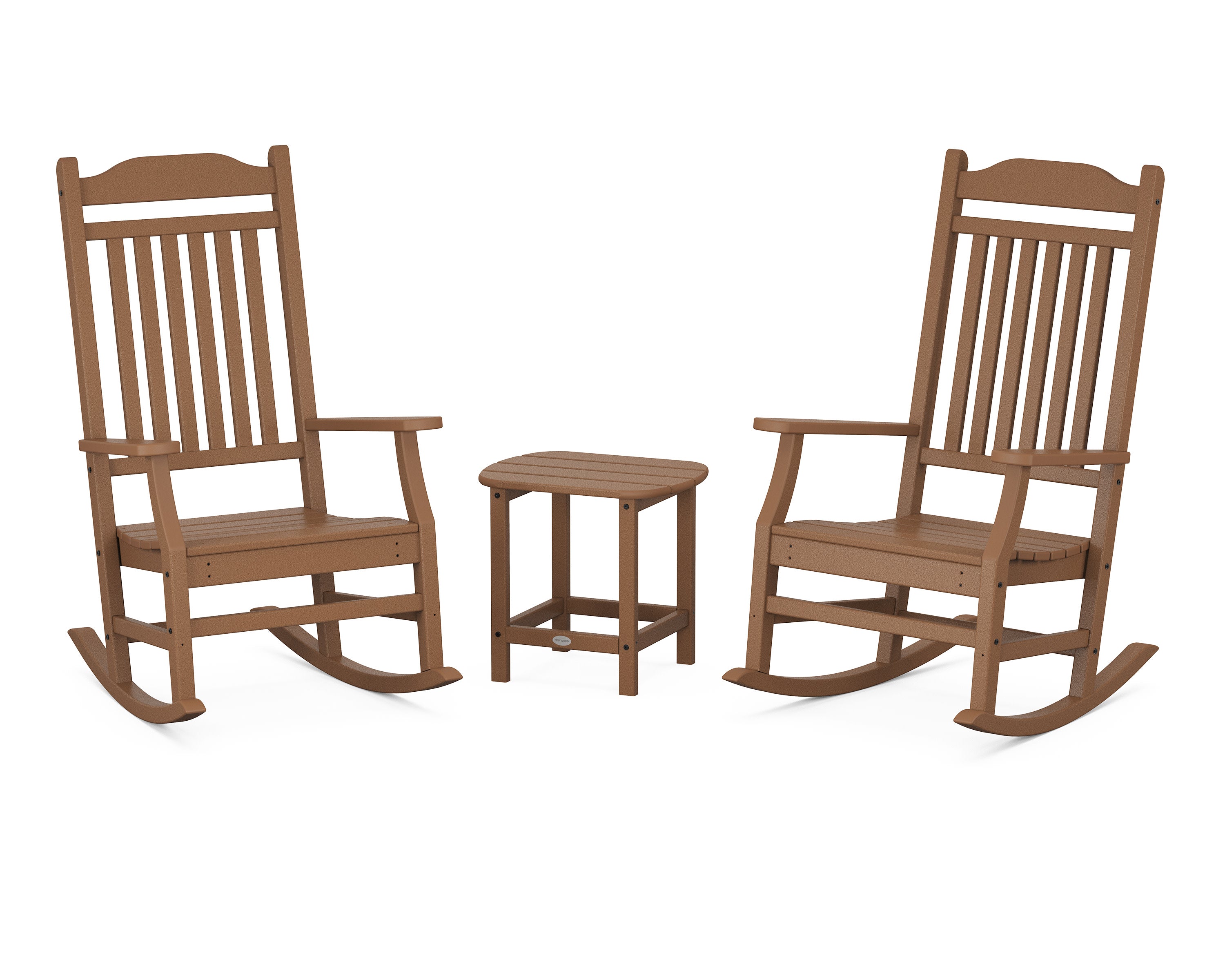 Cottage Rocking Chair 3-Piece Set in Teak