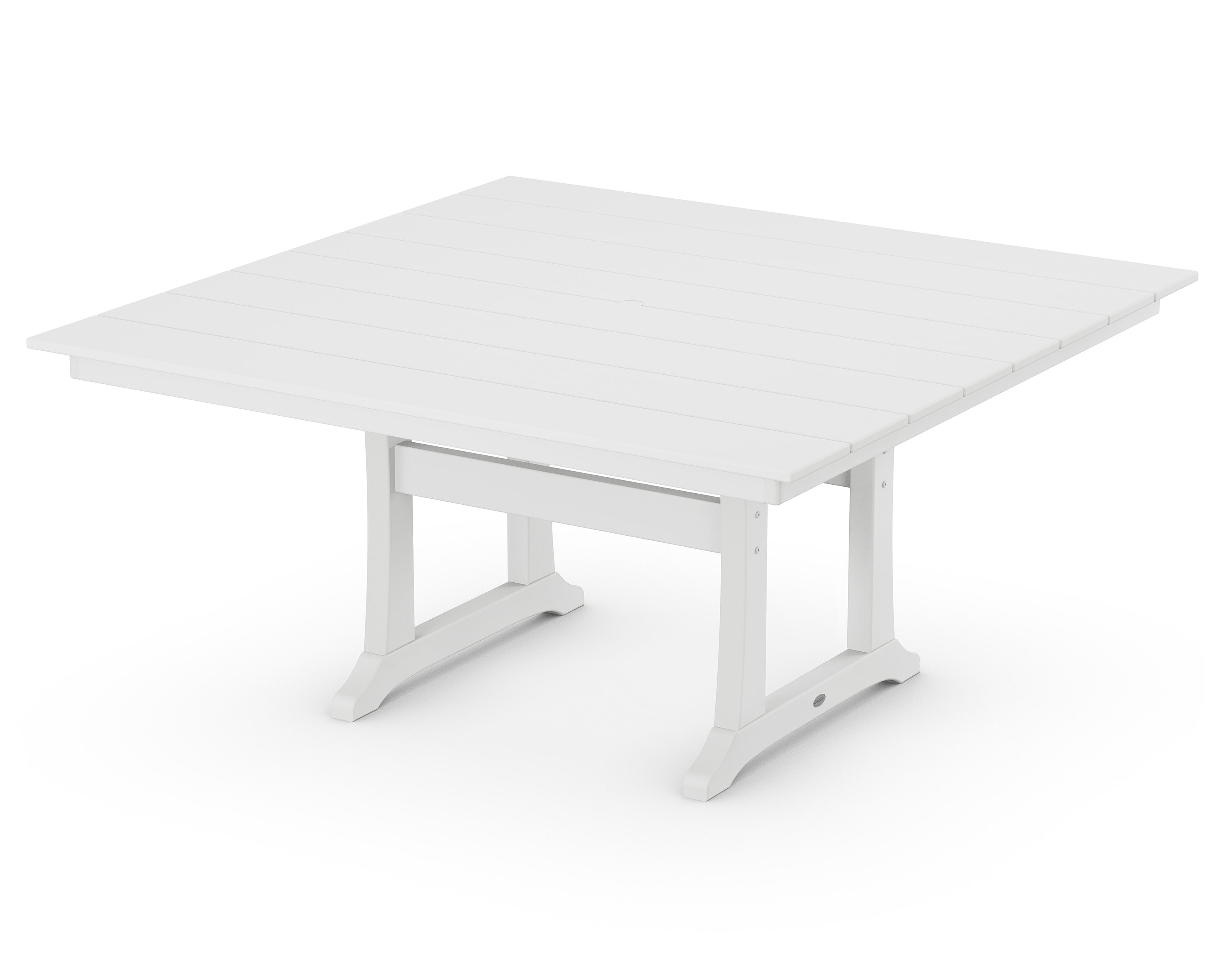 Farmhouse Trestle 59" Dining Table in White