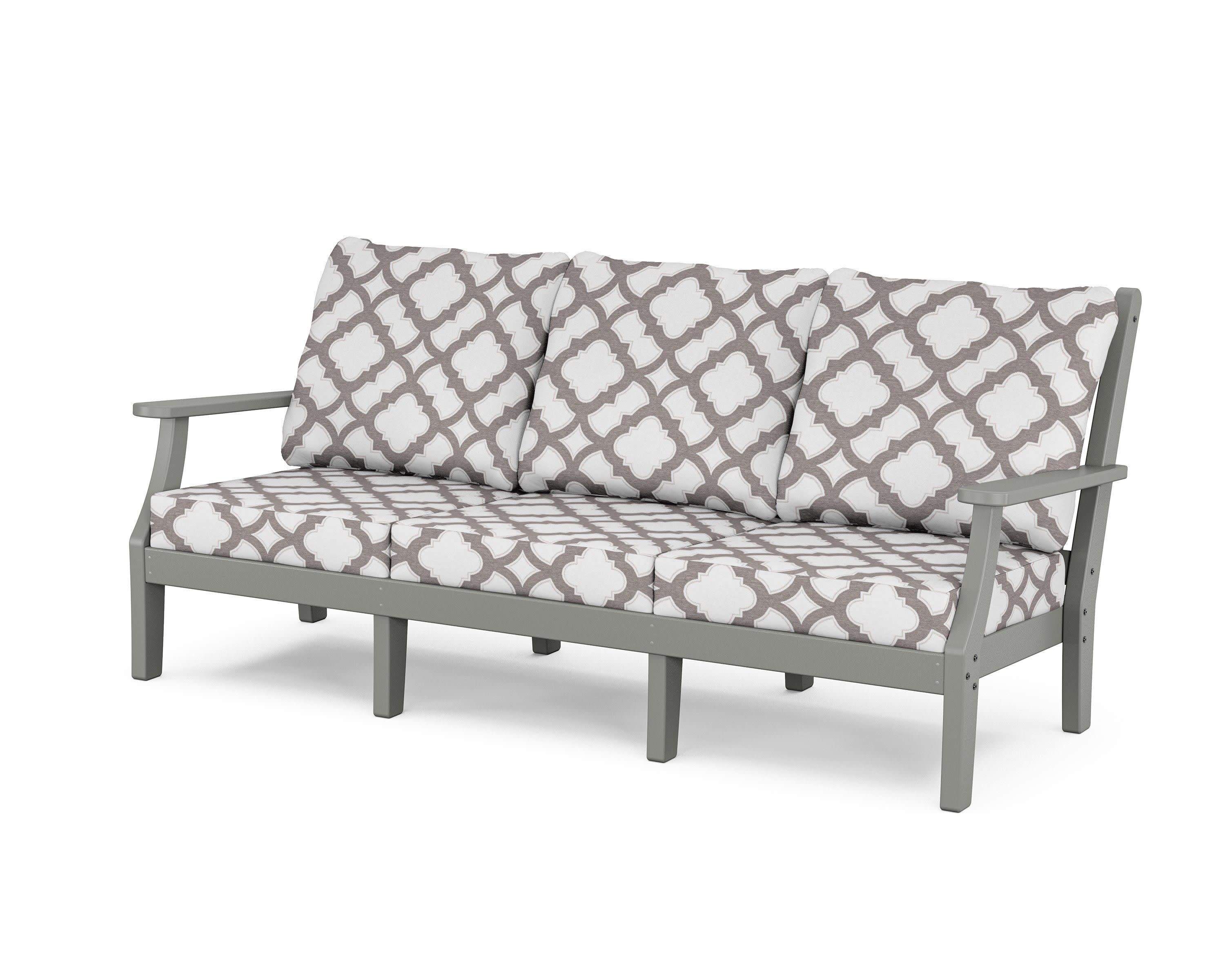 Wovendale Deep Seating Sofa in Slate Grey / Trellis Grey Mist