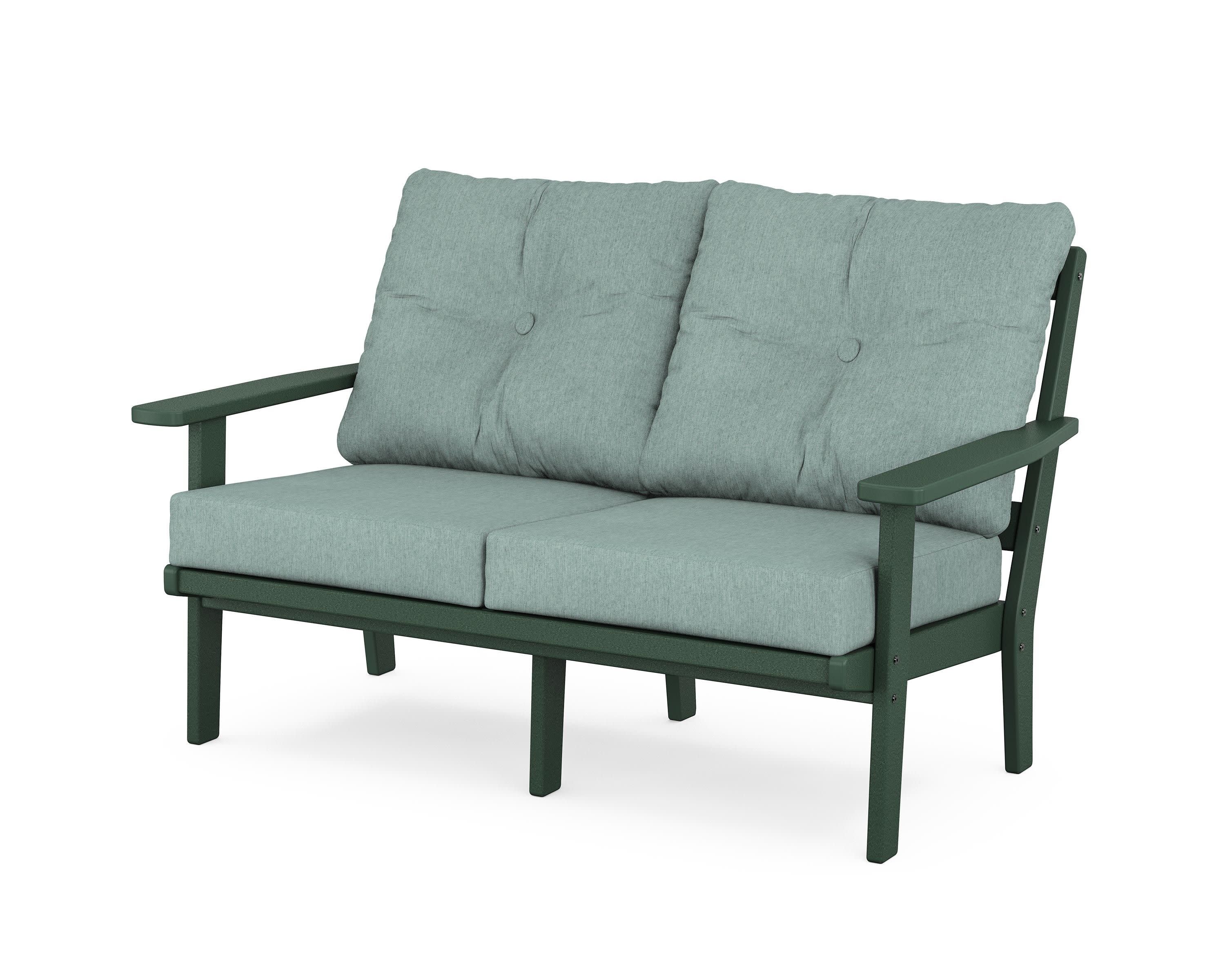 Prairie Deep SeatingLoveseat in Green / Glacier Spa