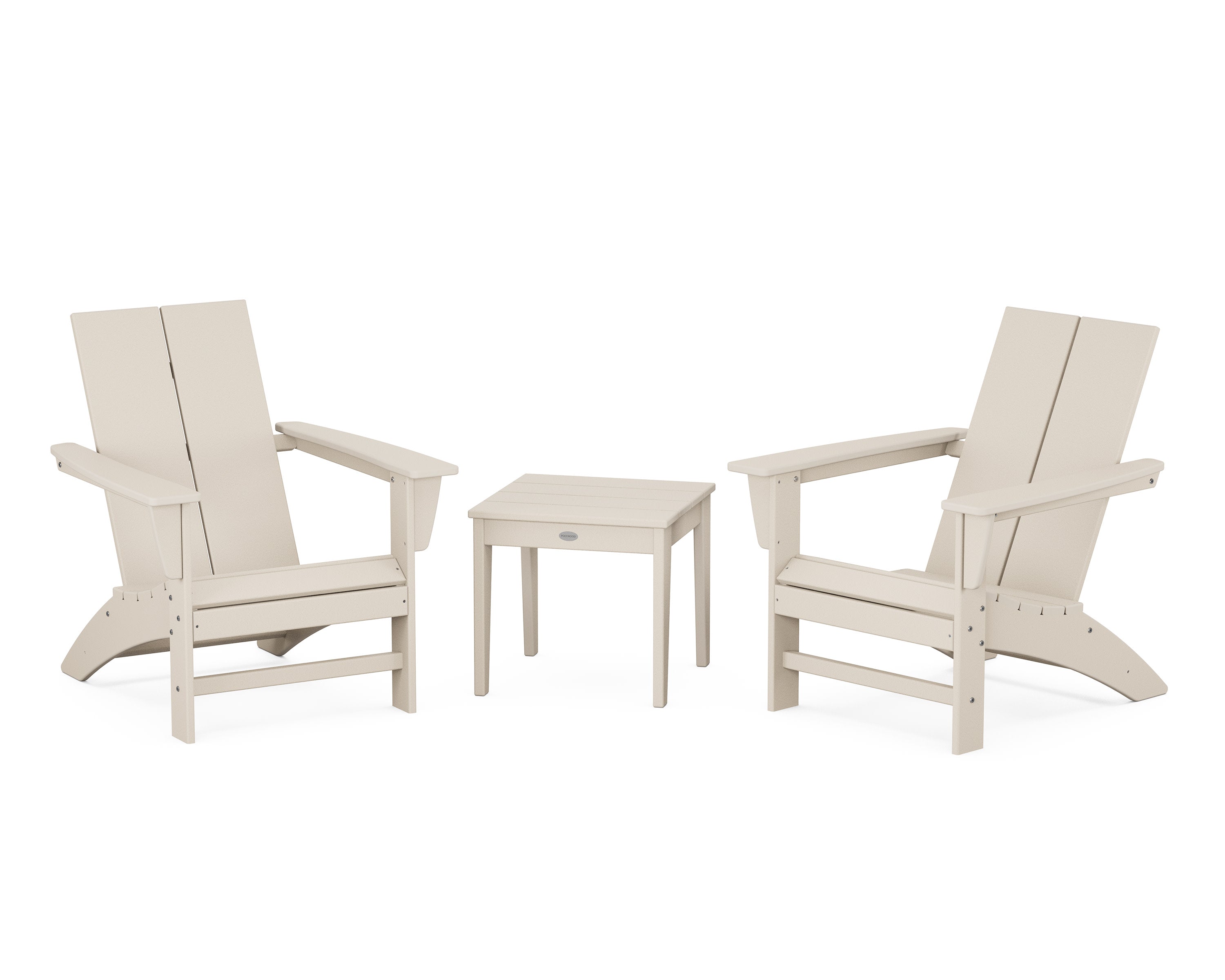 Cottage Modern Adirondack Chair 3-Piece Set in Sand
