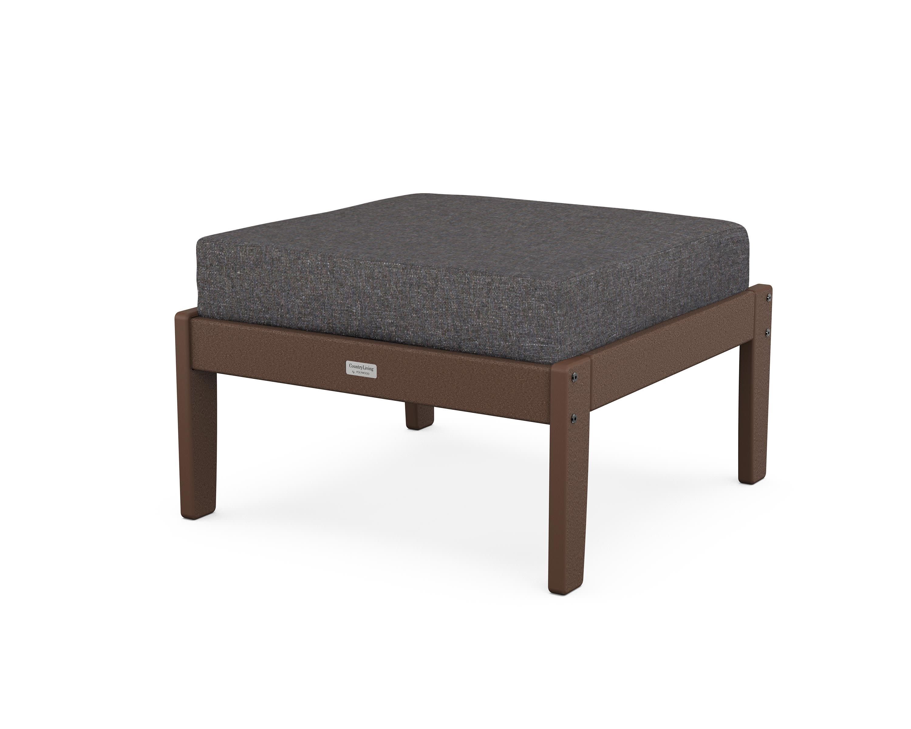 Cottage Deep Seating Ottoman in Mahogany / Ash Charcoal
