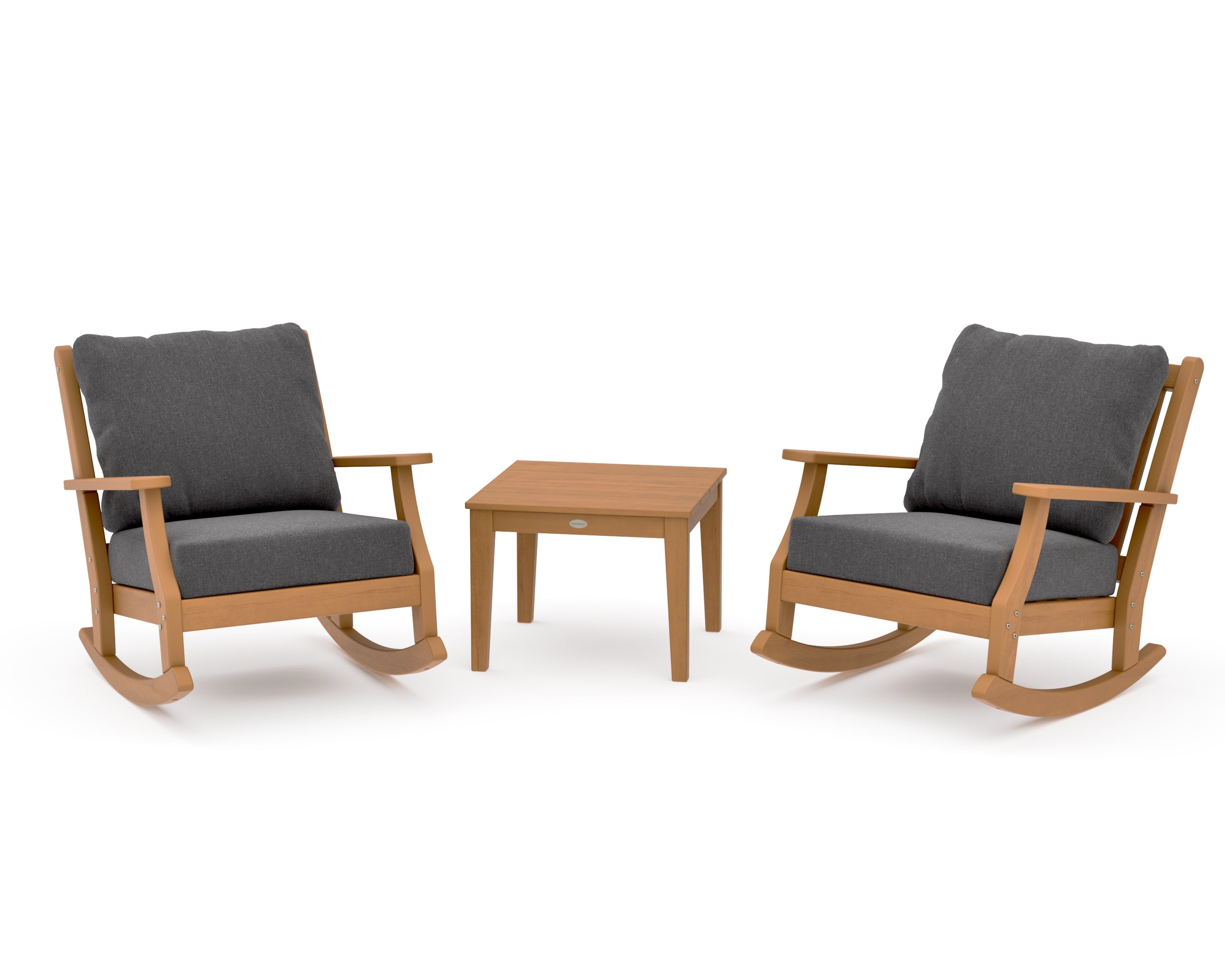 Wovendale 3-Piece Deep Seating Rocker Set in Natural / Ash Charcoal
