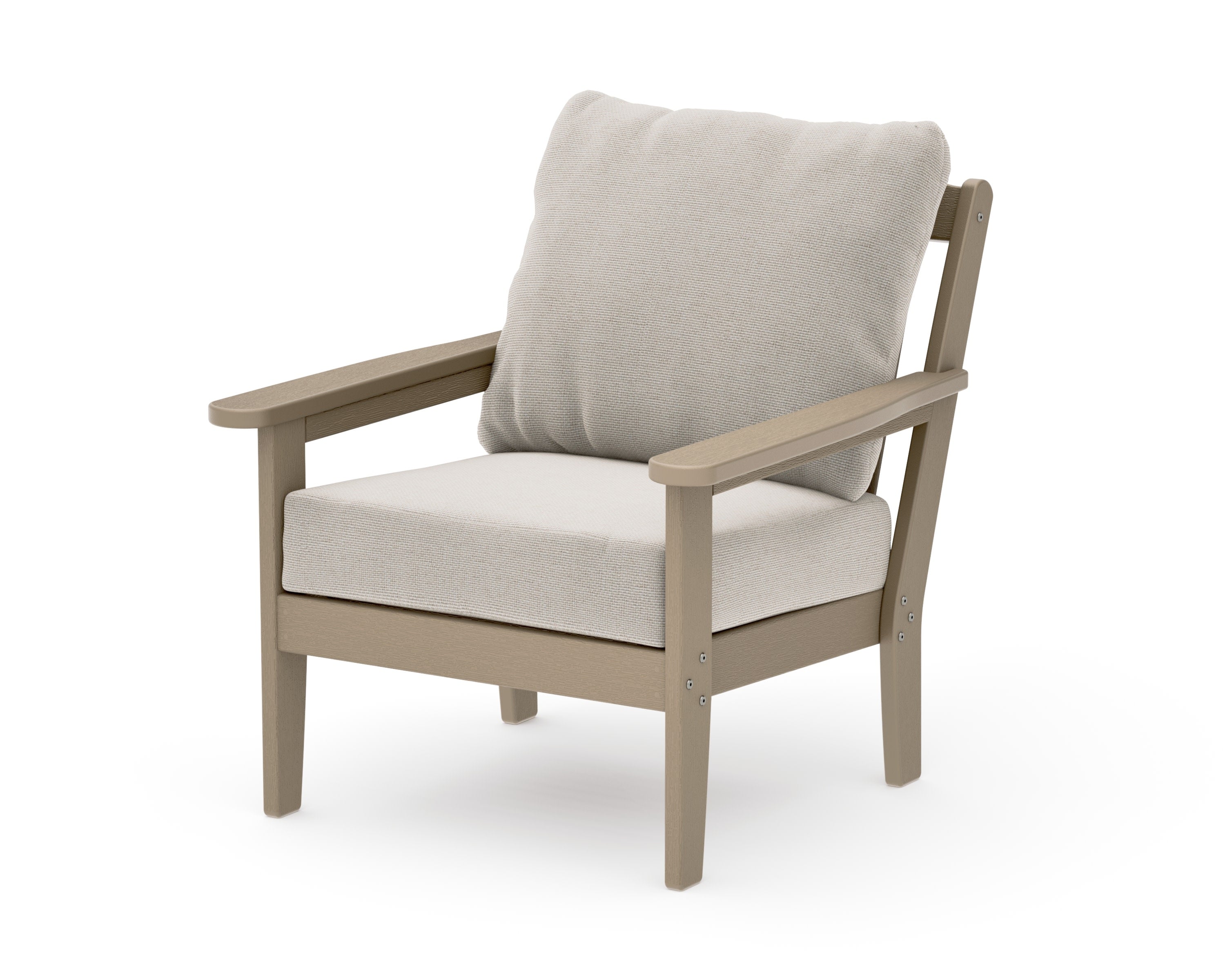 Cottage Deep Seating Chair in Vintage Sahara / Dune Burlap