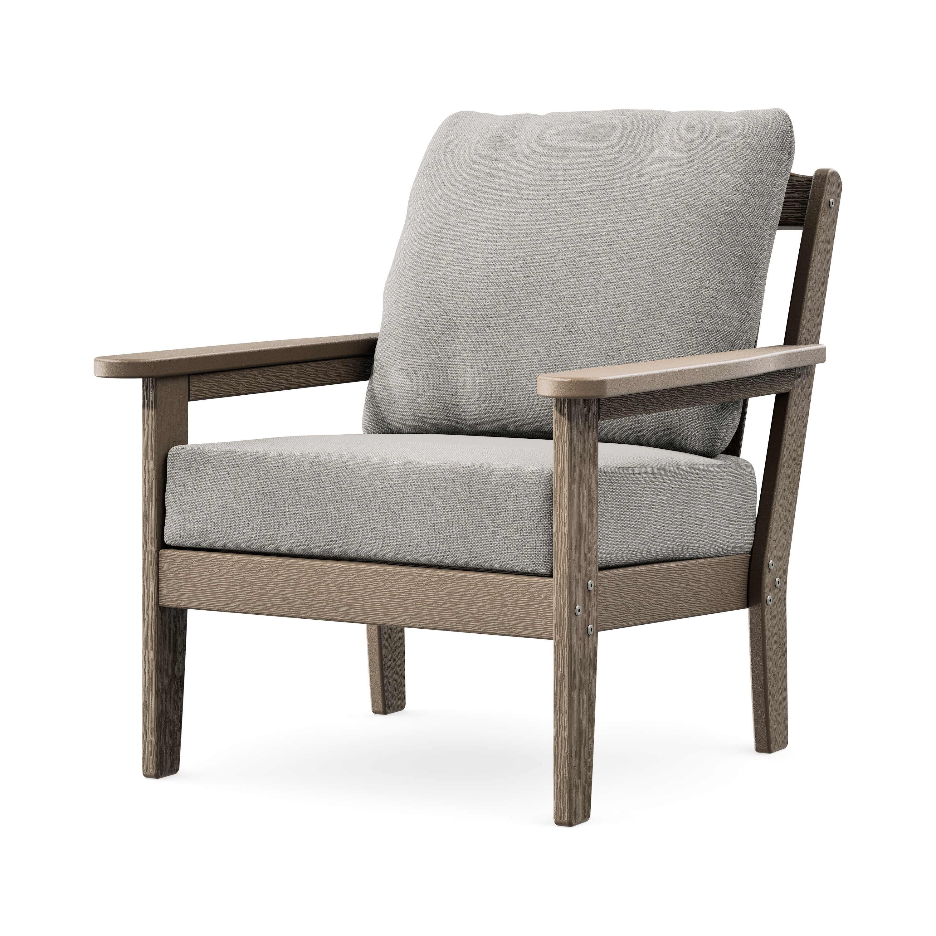 Cottage Deep Seating Chair in Vintage Sahara / Weathered Tweed