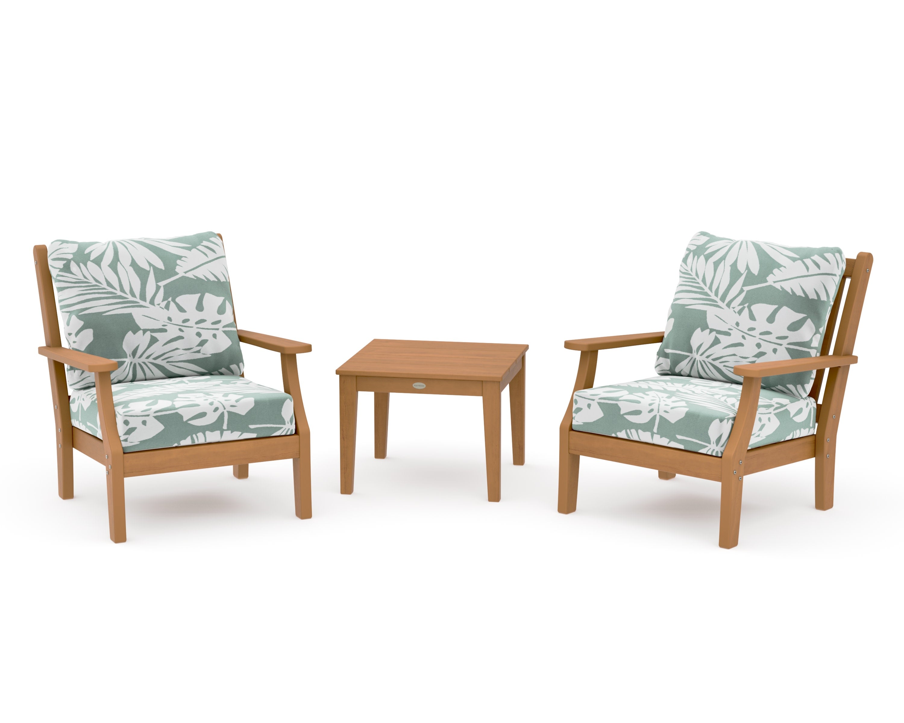Wovendale 3-Piece Deep Seating Set in Natural / Leaf Glacier Spa