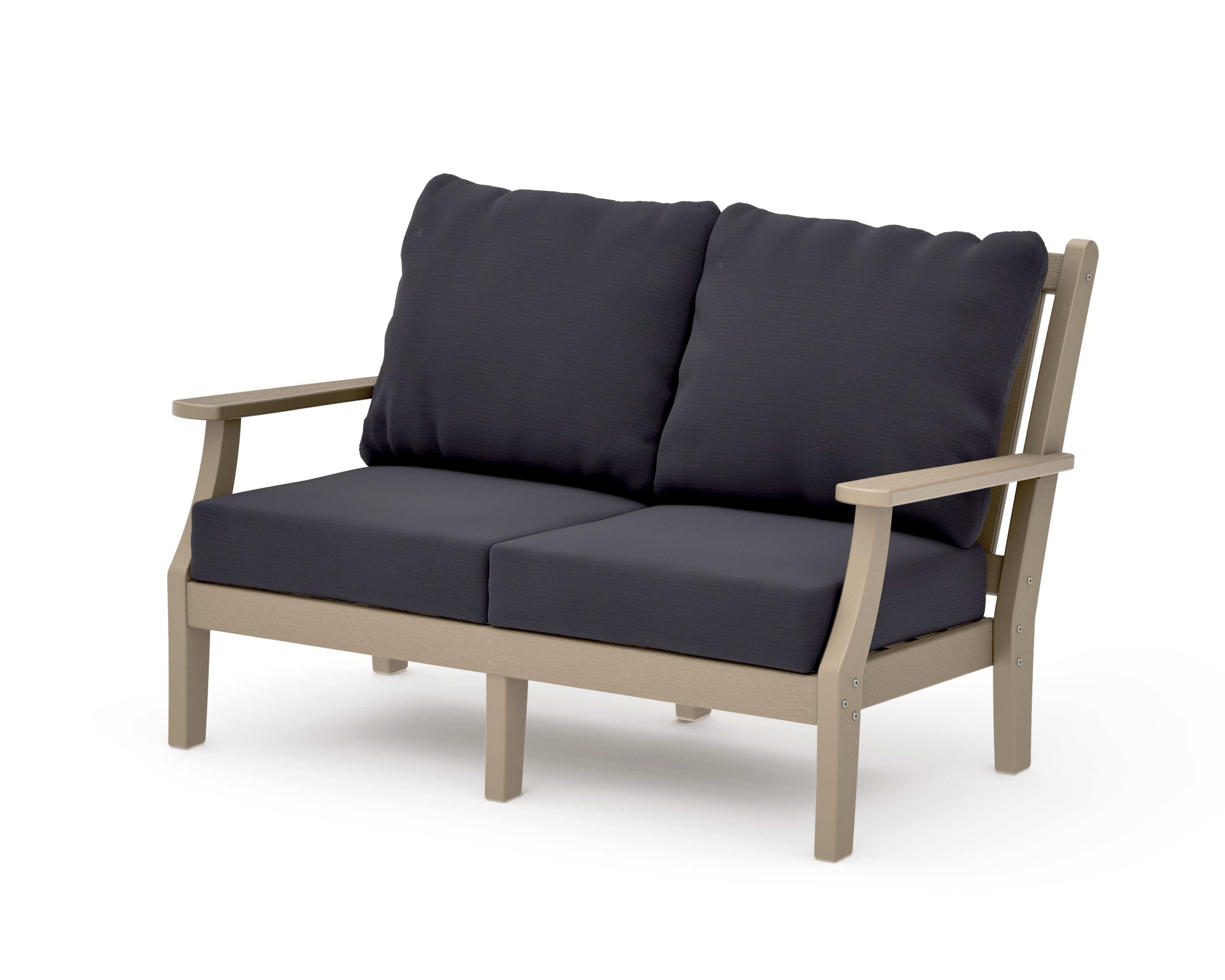 Wovendale Deep Seating Loveseat in Vintage Sahara / Midnight Linen