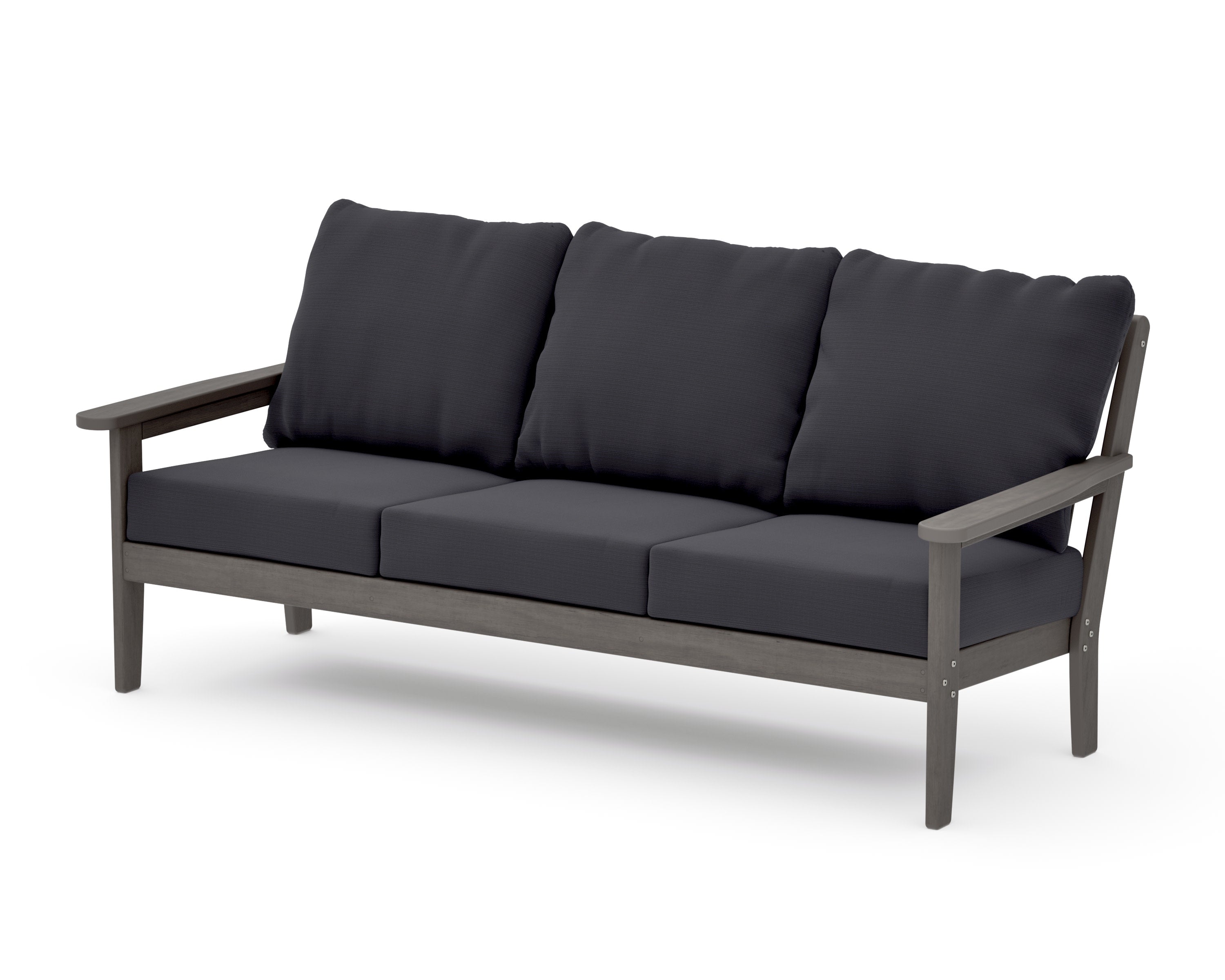 Cottage Deep Seating Sofa in Driftwood / Midnight Linen