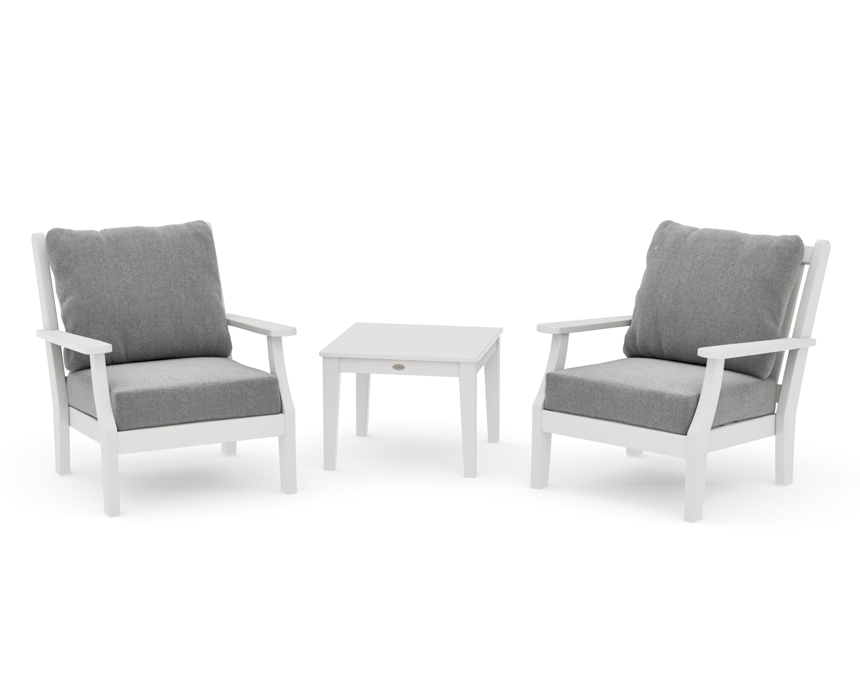 Wovendale 3-Piece Deep Seating Set in Vintage White / Grey Mist