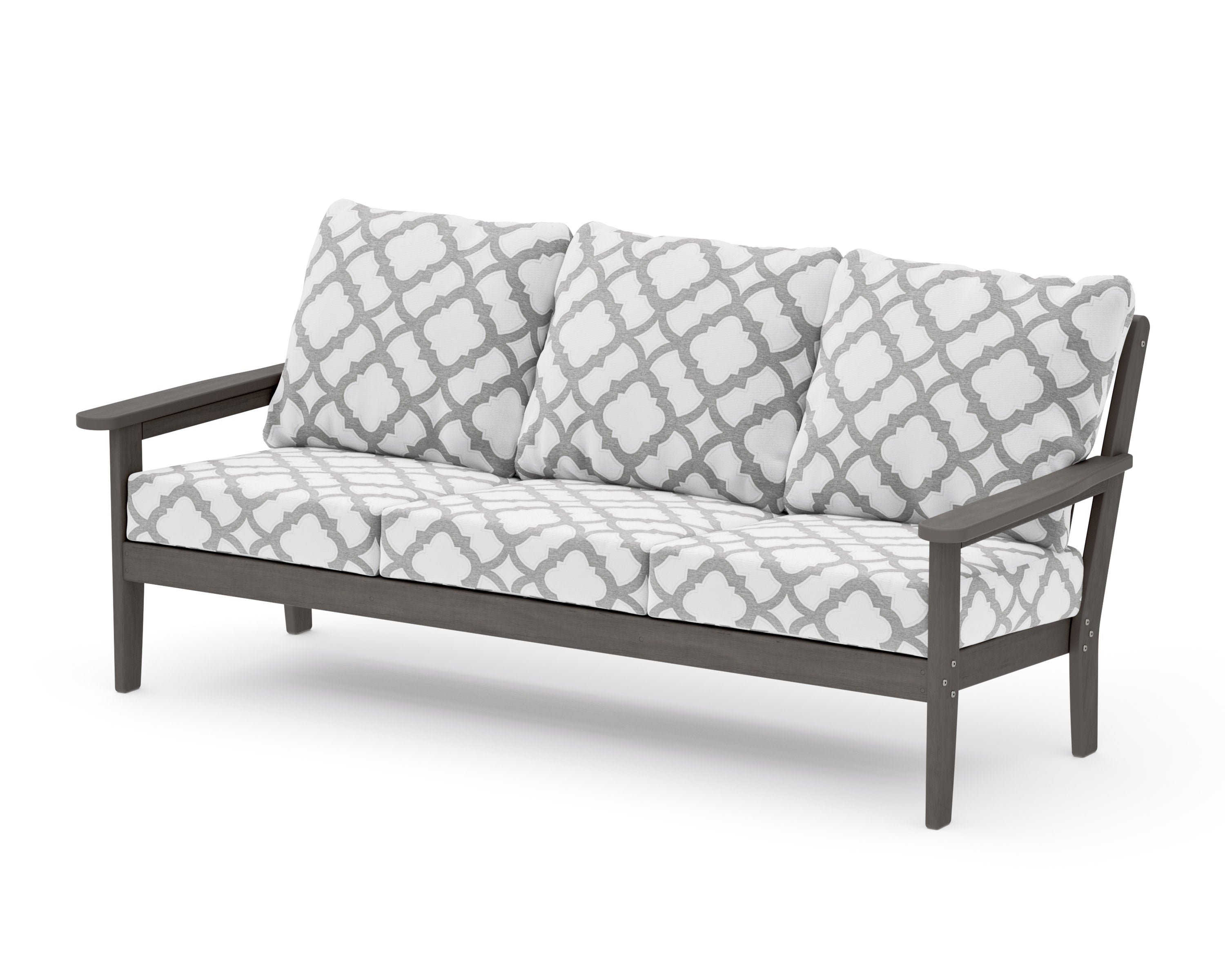 Cottage Deep Seating Sofa in Driftwood / Trellis Grey Mist