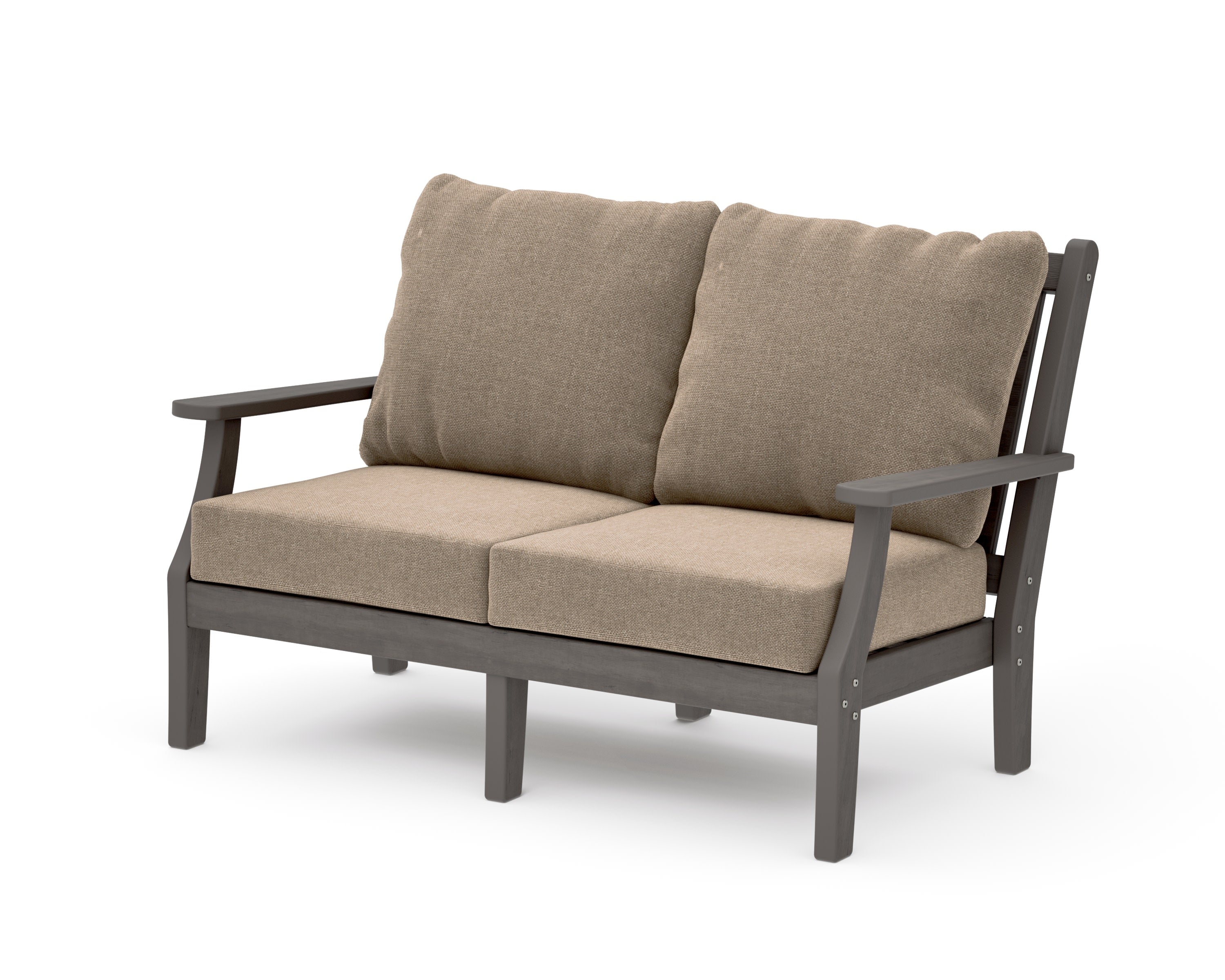Wovendale Deep Seating Loveseat in Driftwood / Spiced Burlap
