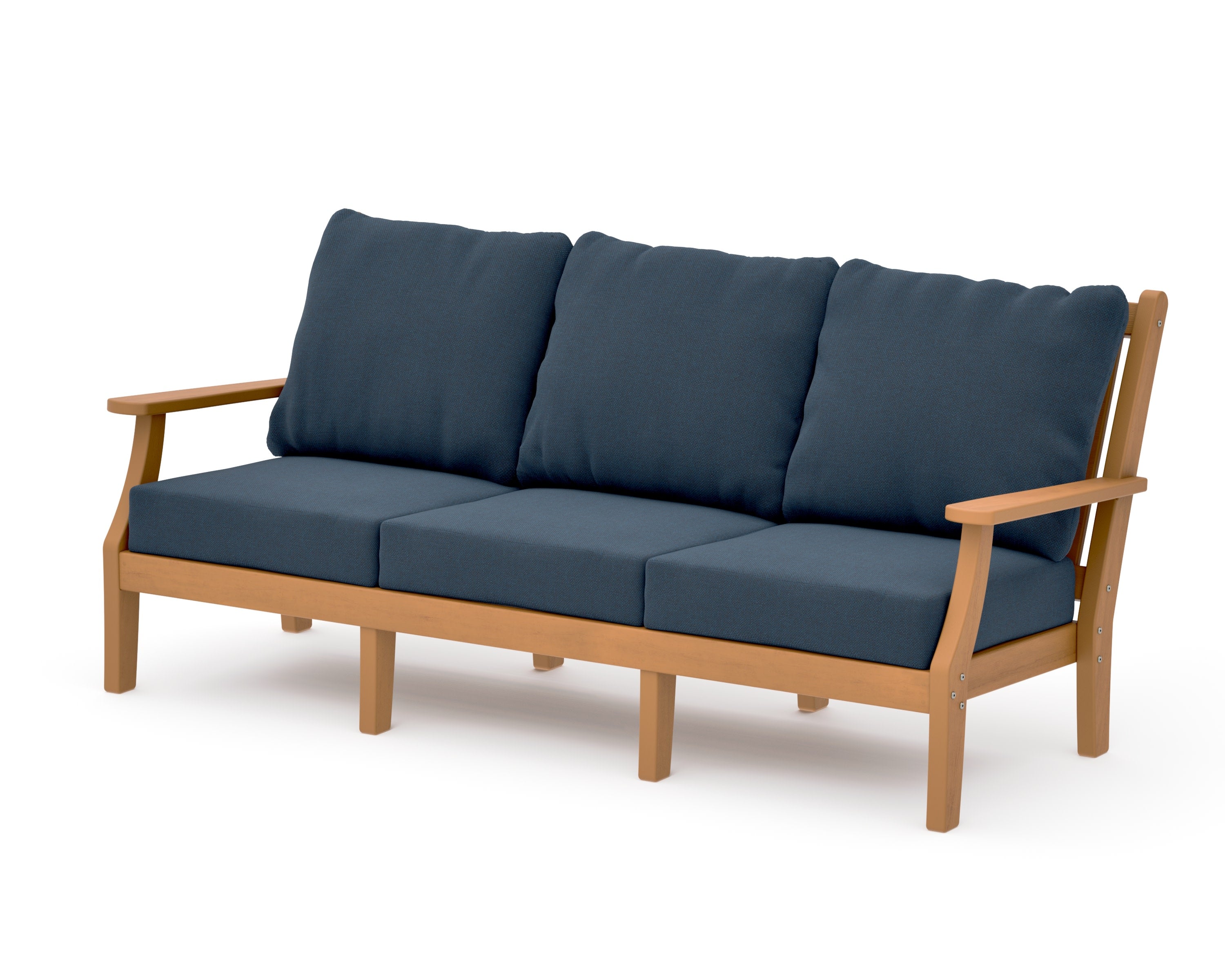 Wovendale Deep Seating Sofa in Natural / Marine Indigo
