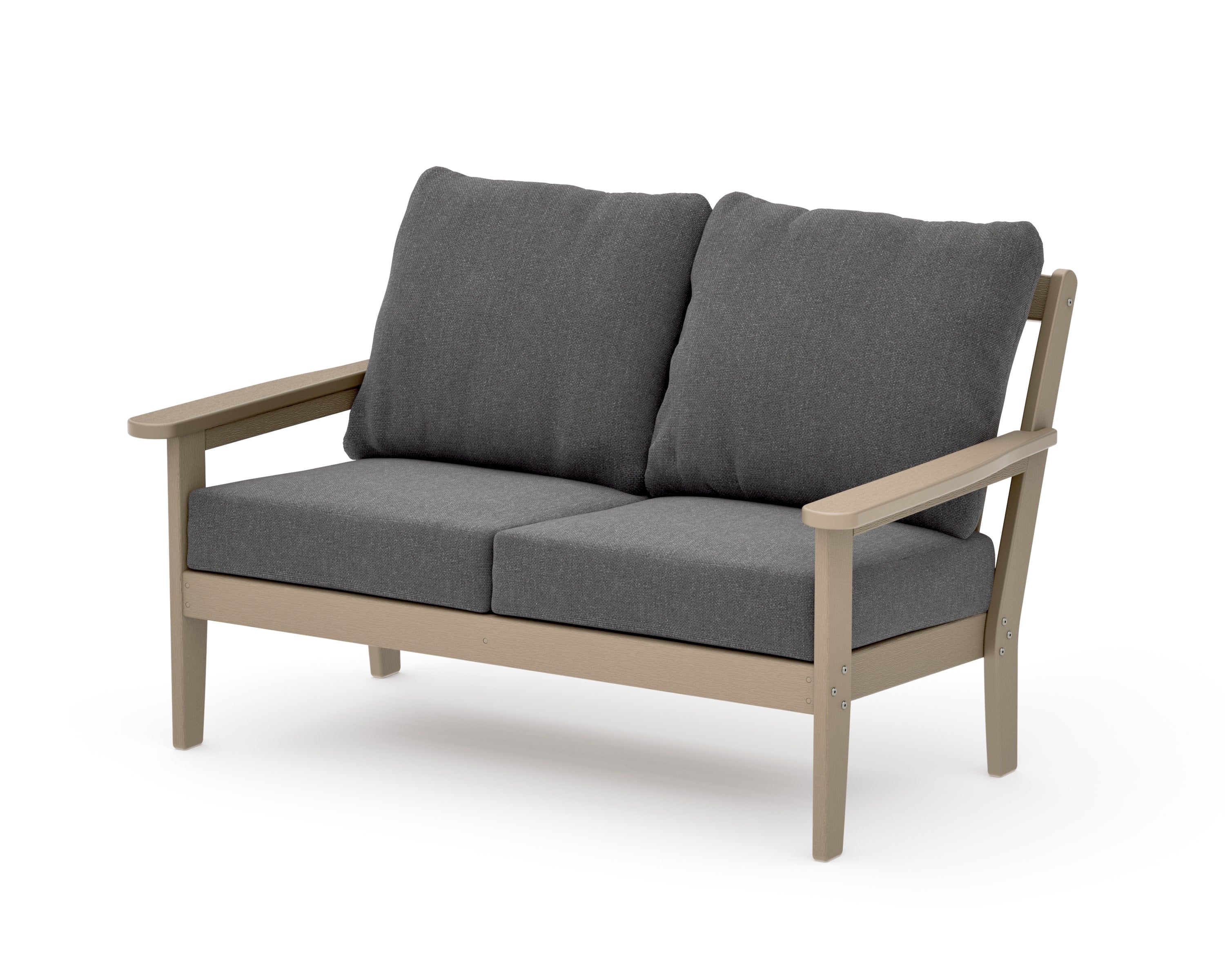 Cottage Deep Seating Loveseat in Vintage Sahara / Ash Charcoal