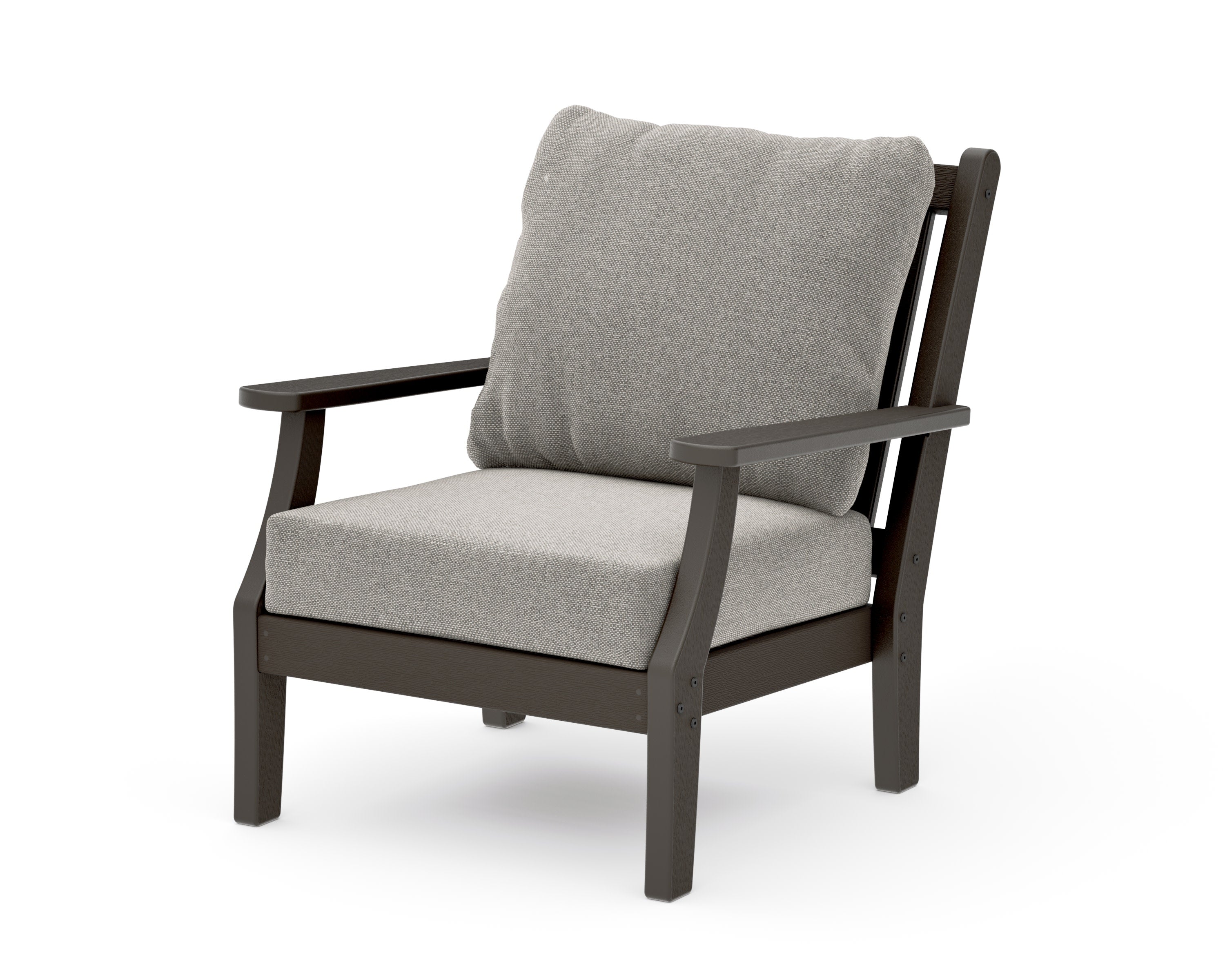 Wovendale Deep Seating Chair in Vintage Coffee / Weathered Tweed