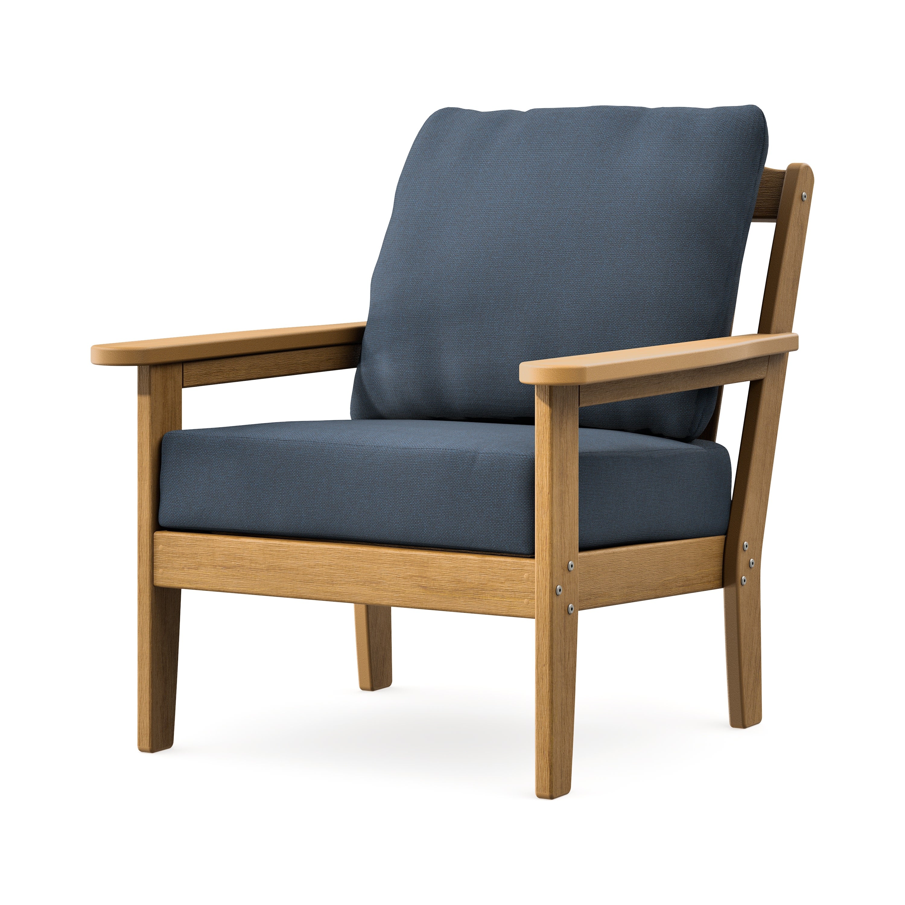 Cottage Deep Seating Chair in Natural / Marine Indigo