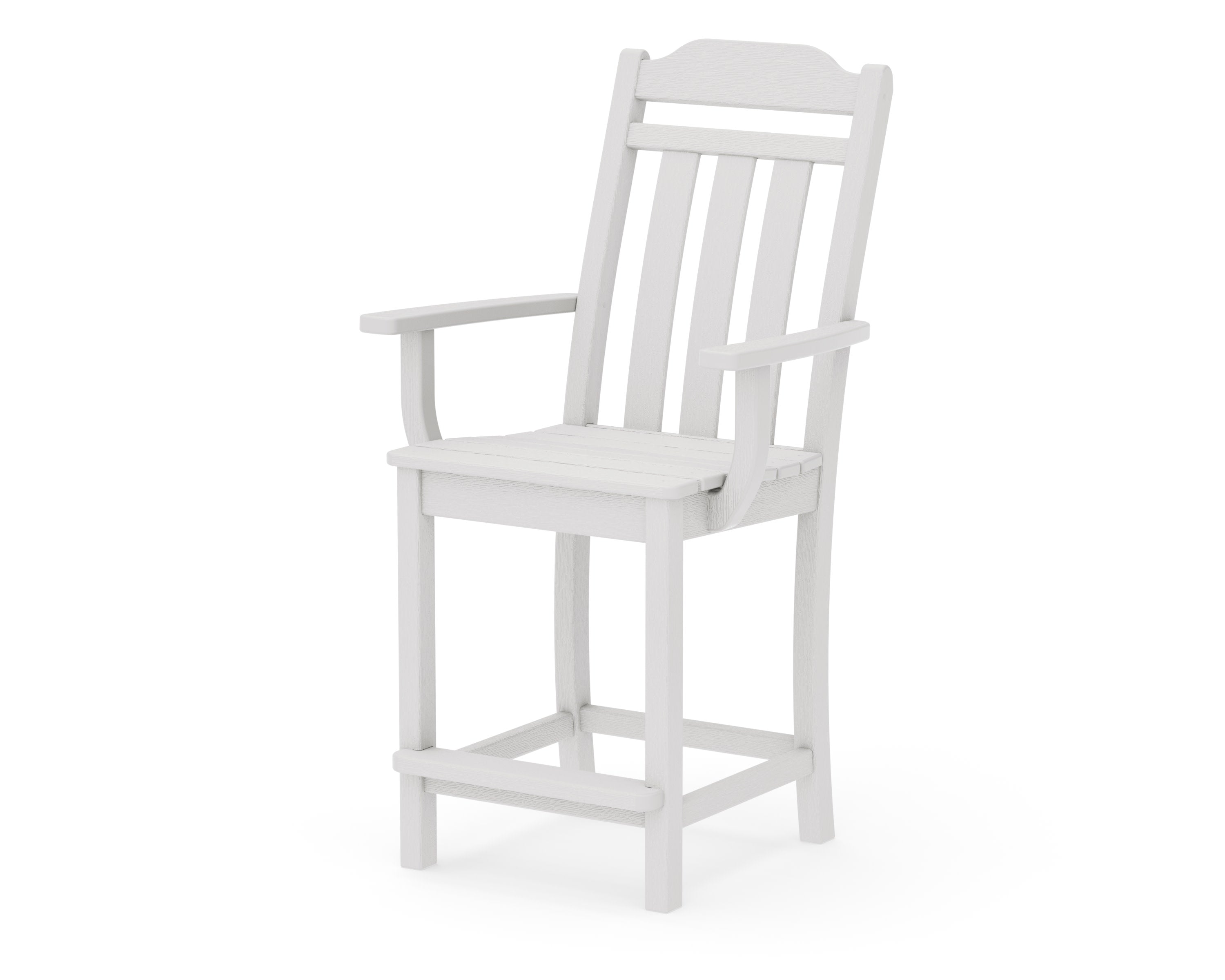 Cottage Counter Arm Chair in Vintage White