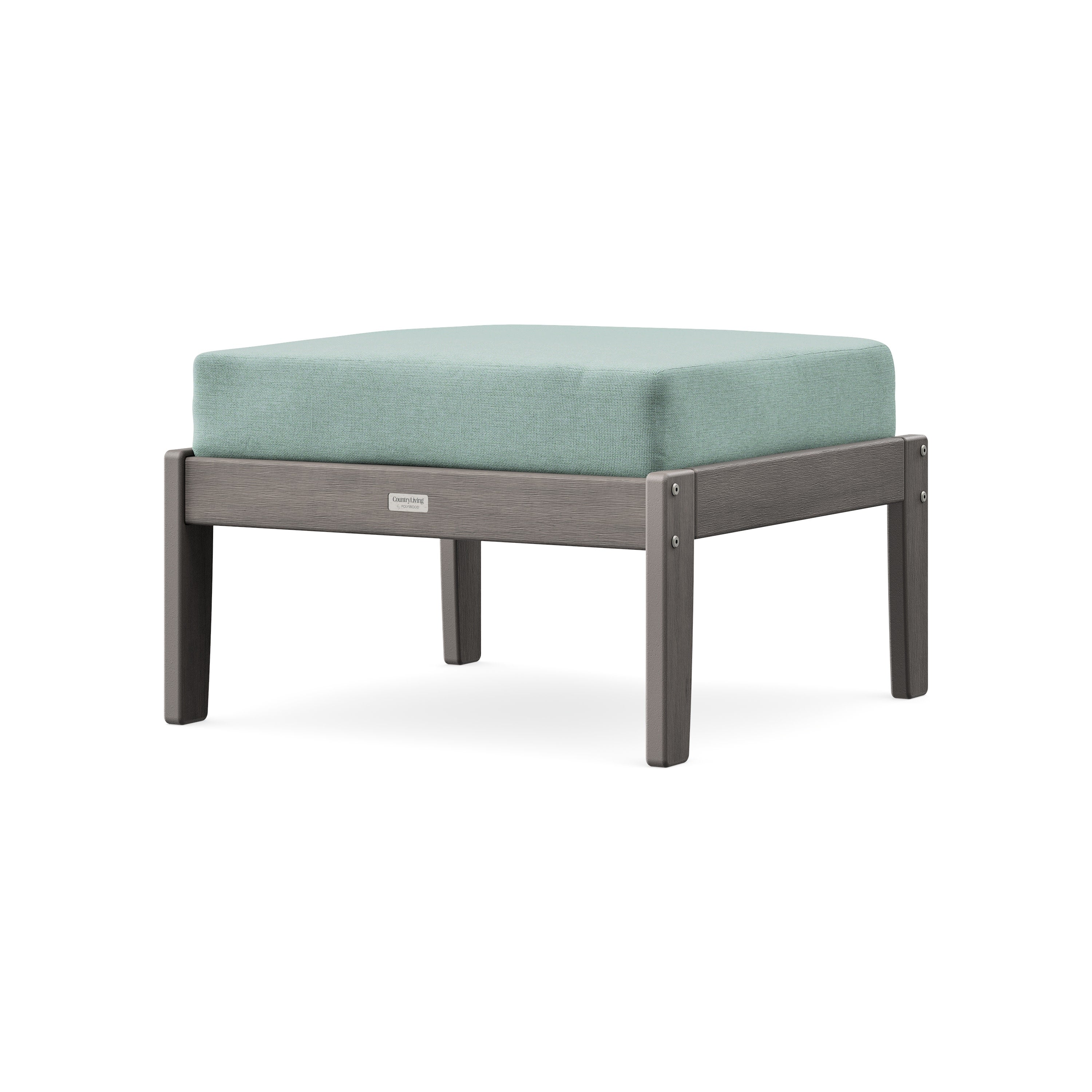 Cottage Deep Seating Ottoman in Driftwood / Glacier Spa