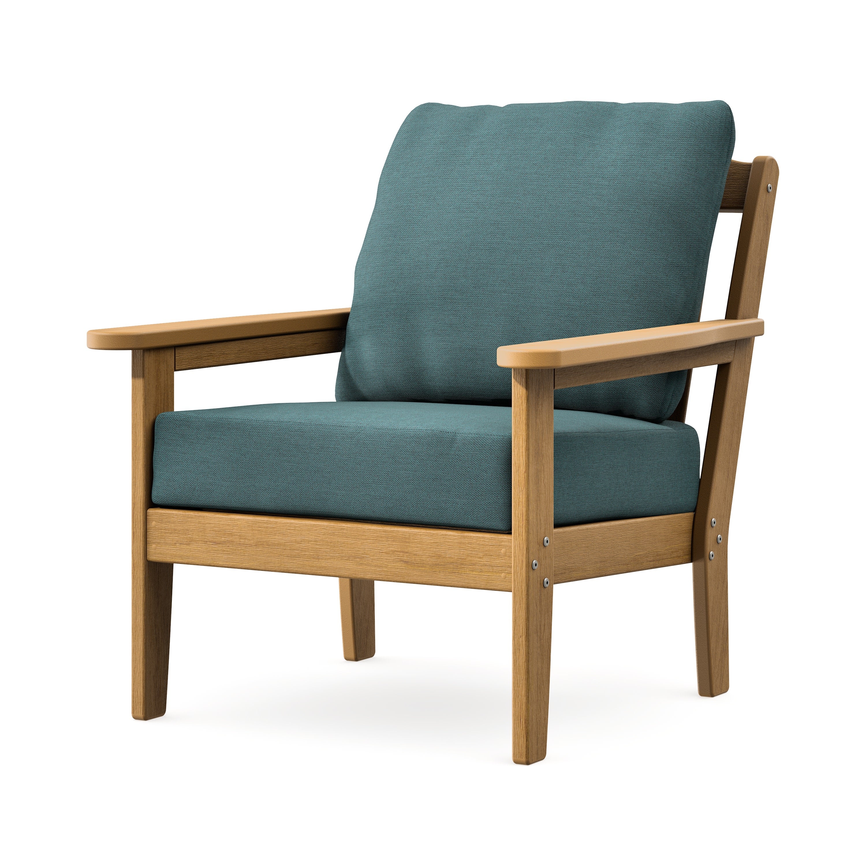 Cottage Deep Seating Chair in Natural / Ocean Teal