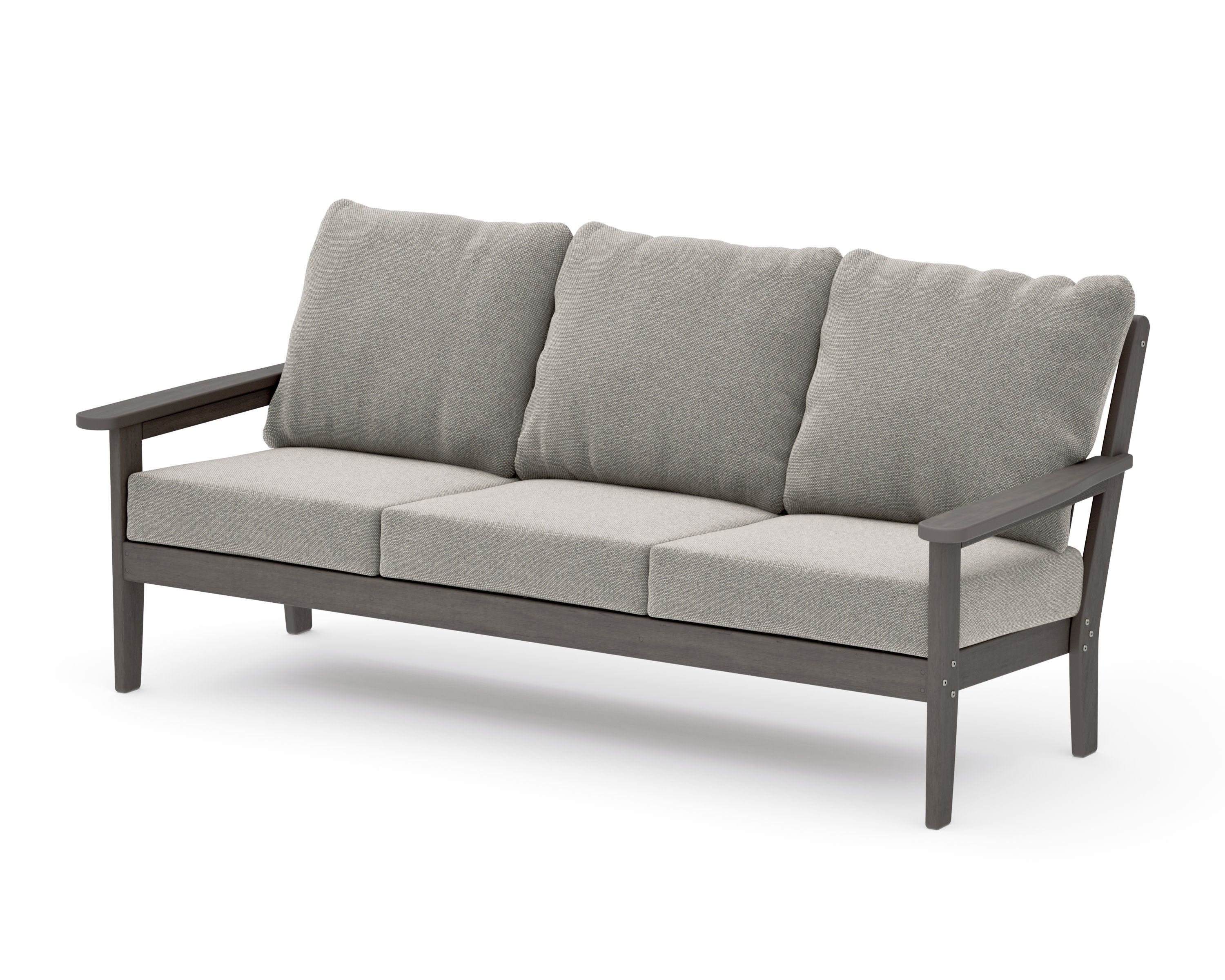 Cottage Deep Seating Sofa in Driftwood / Weathered Tweed