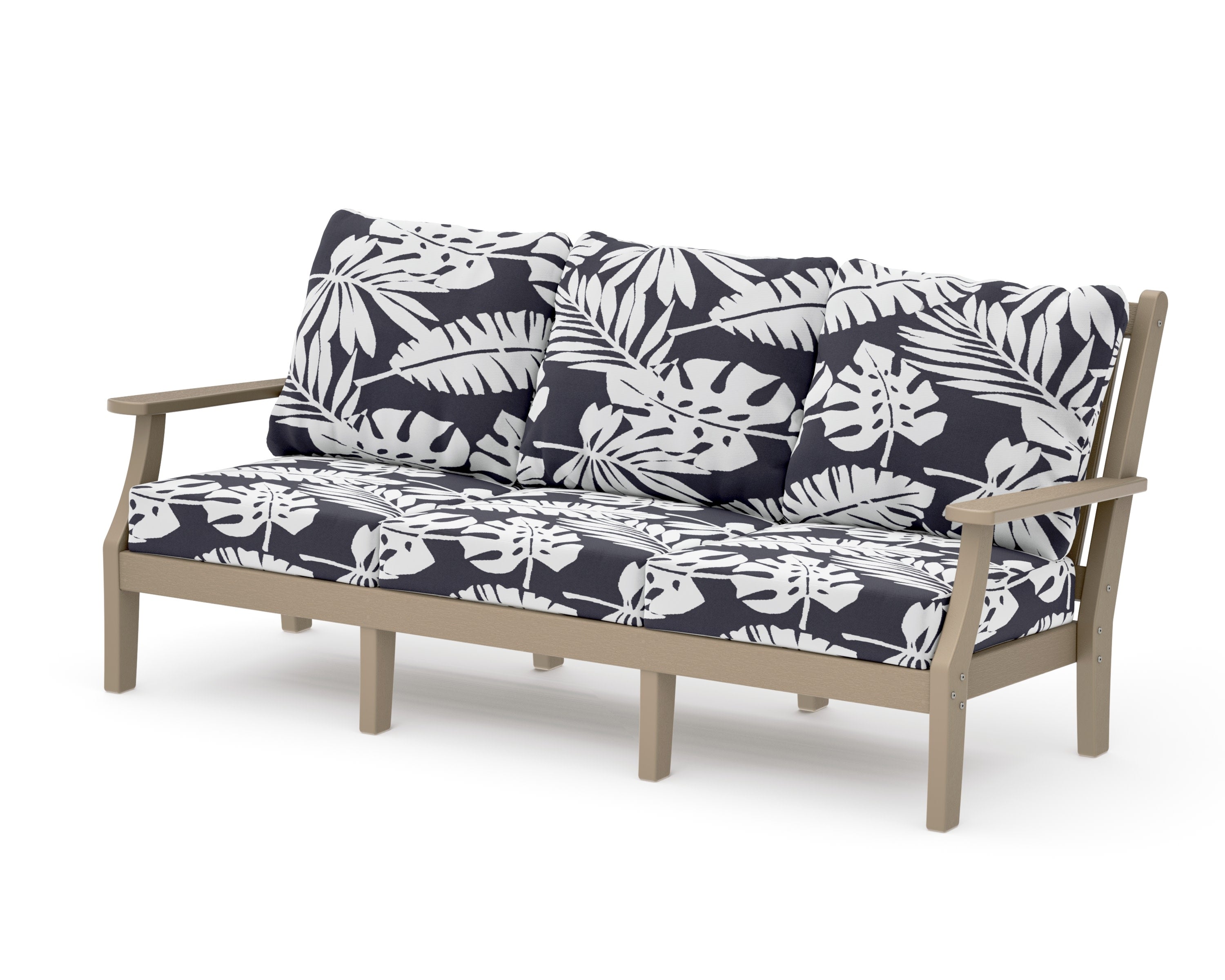 Wovendale Deep Seating Sofa in Vintage Sahara / Leaf Navy