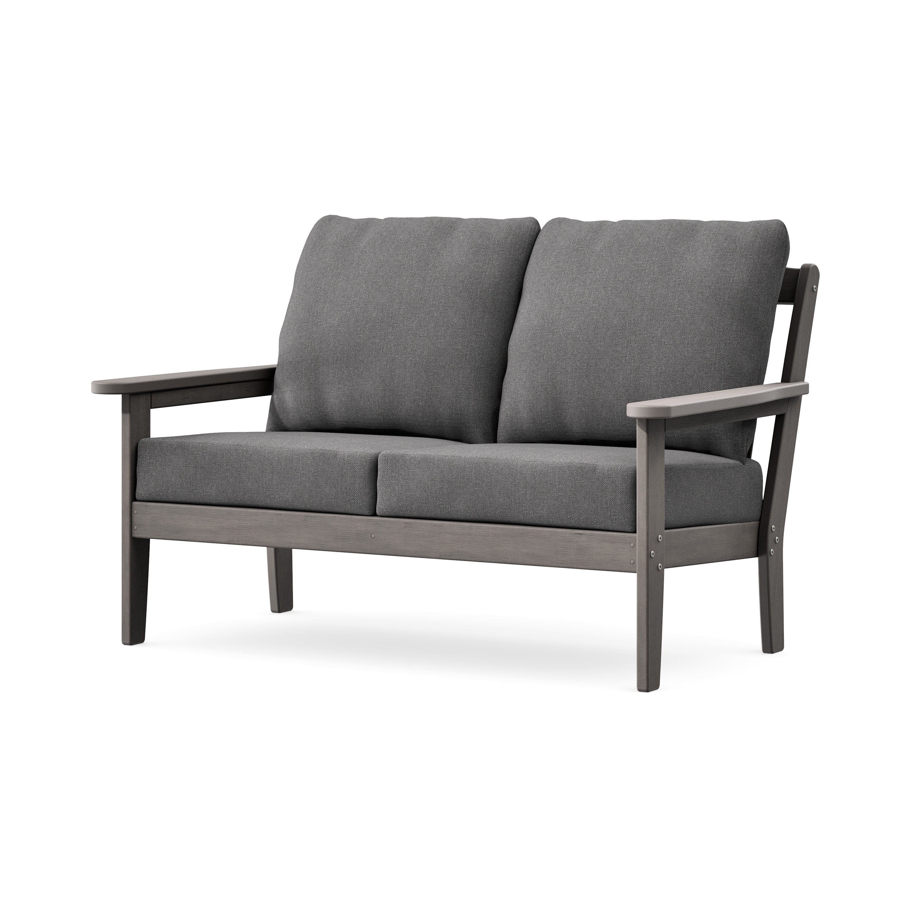 Cottage Deep Seating Loveseat in Driftwood / Ash Charcoal