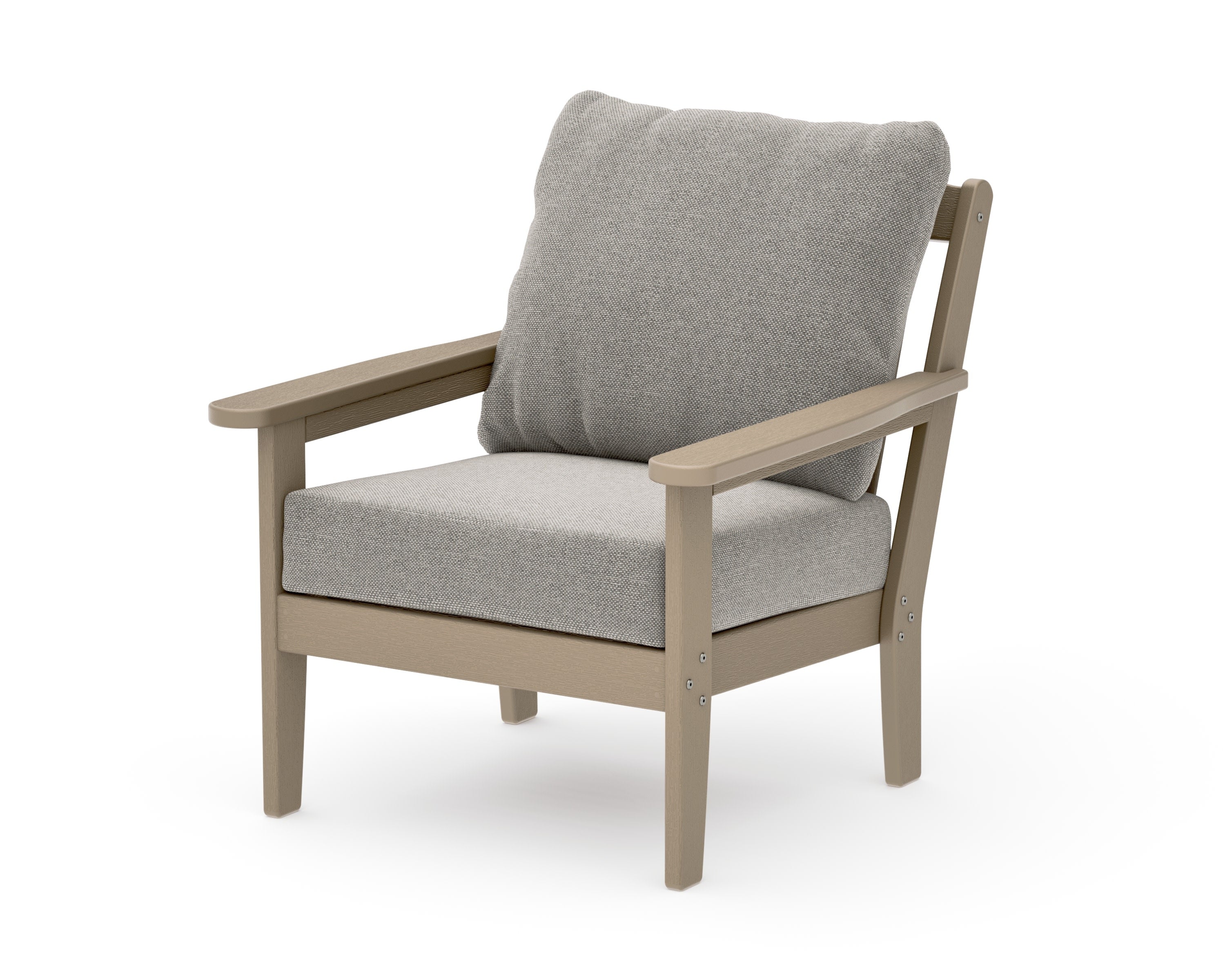 Cottage Deep Seating Chair in Vintage Sahara / Weathered Tweed