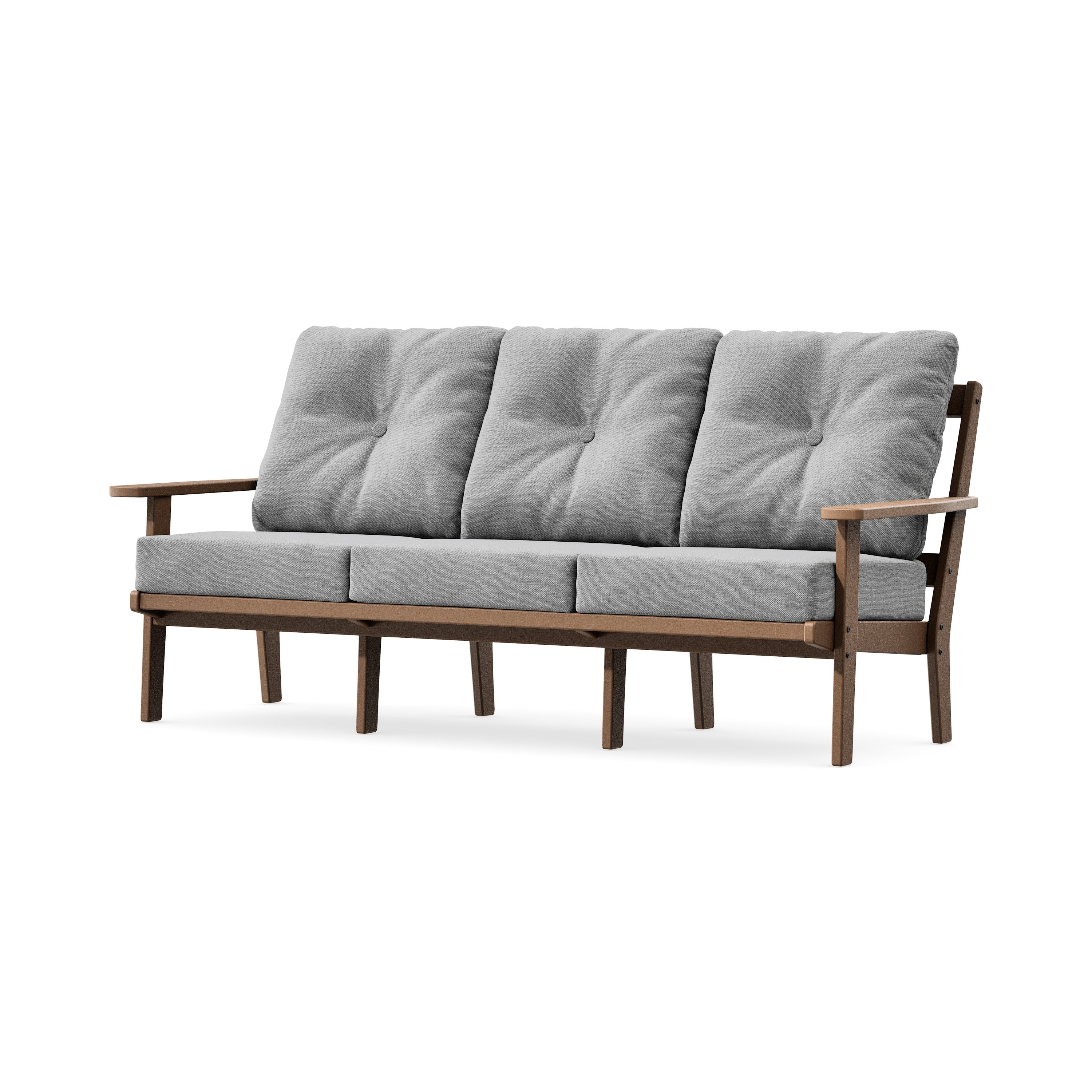 PrairieDeep Seating Sofa in Teak / Grey Mist