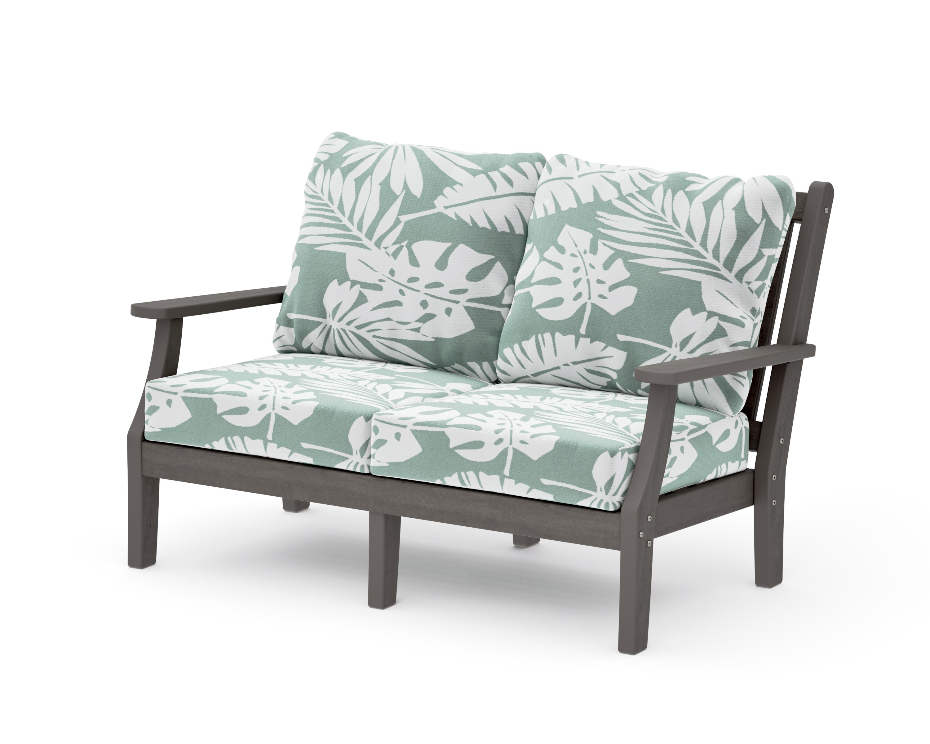 Wovendale Deep Seating Loveseat in Driftwood / Leaf Glacier Spa
