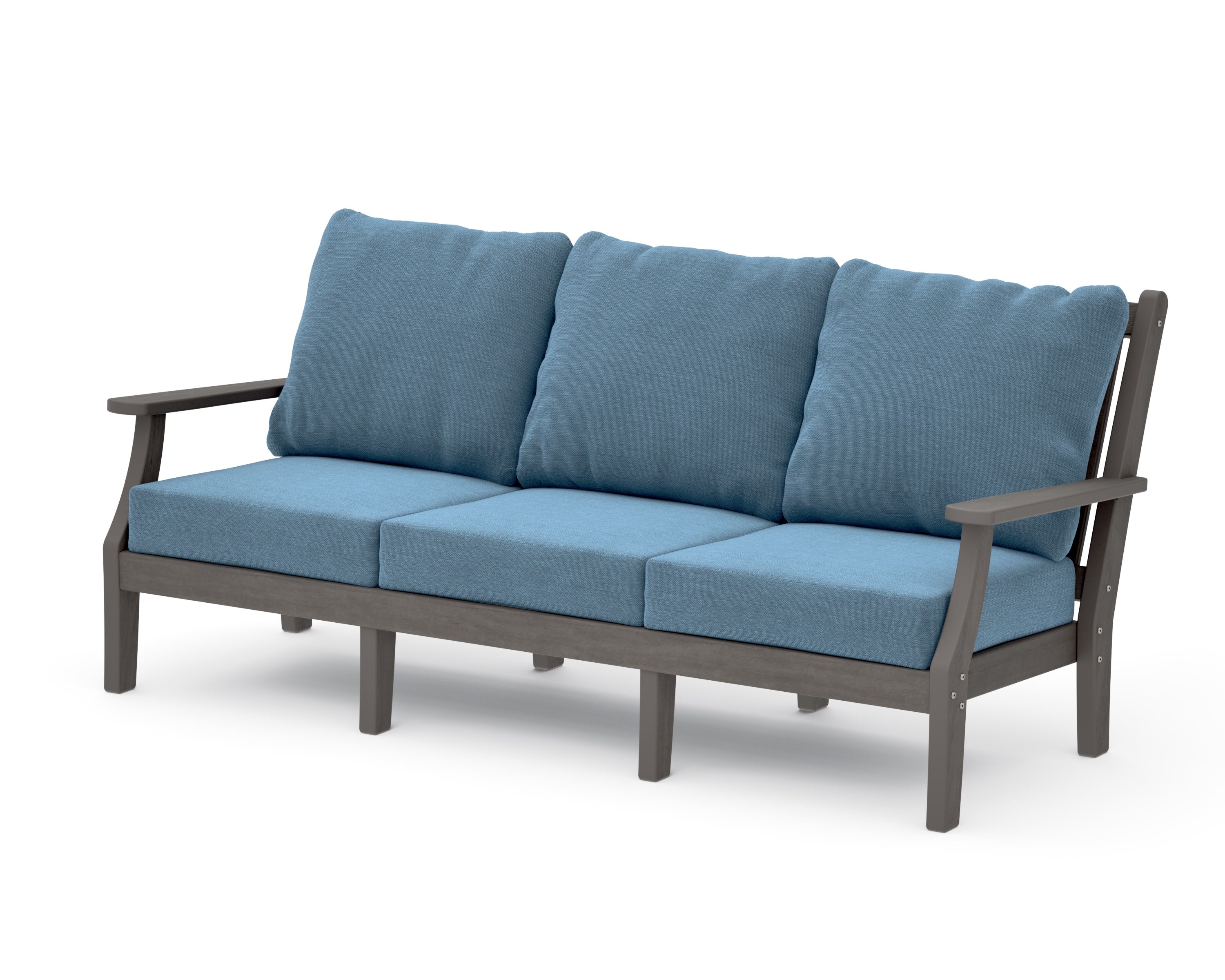 Wovendale Deep Seating Sofa in Driftwood / Sky Blue