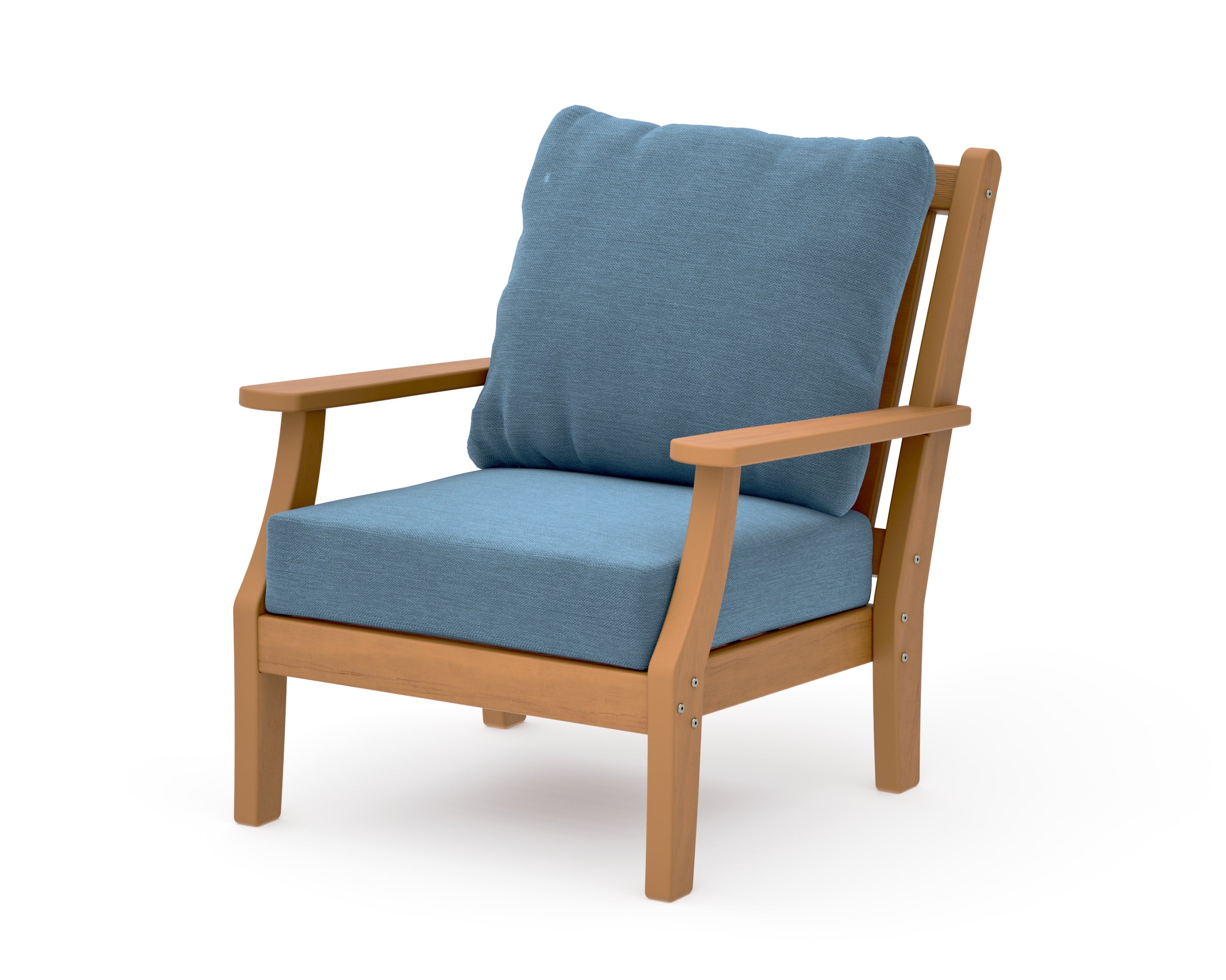 Wovendale Deep Seating Chair in Natural / Sky Blue