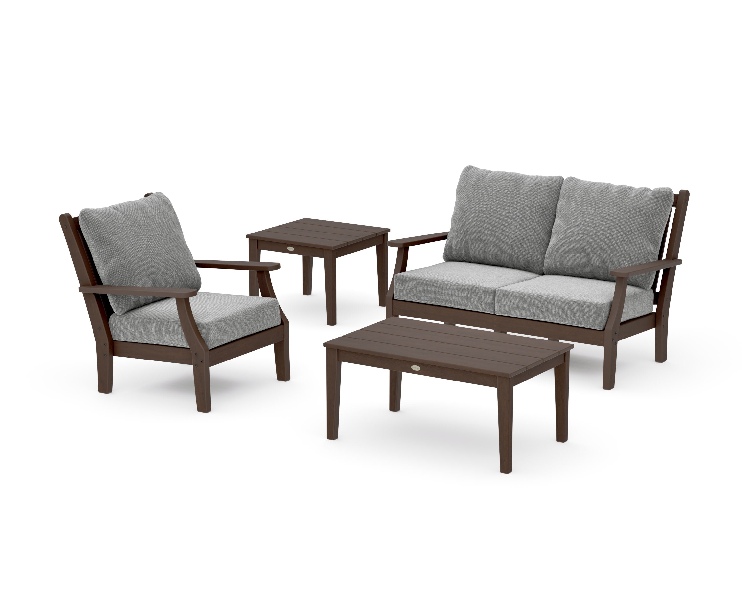 Wovendale 4-Piece Deep Seating Set in Kona / Grey Mist