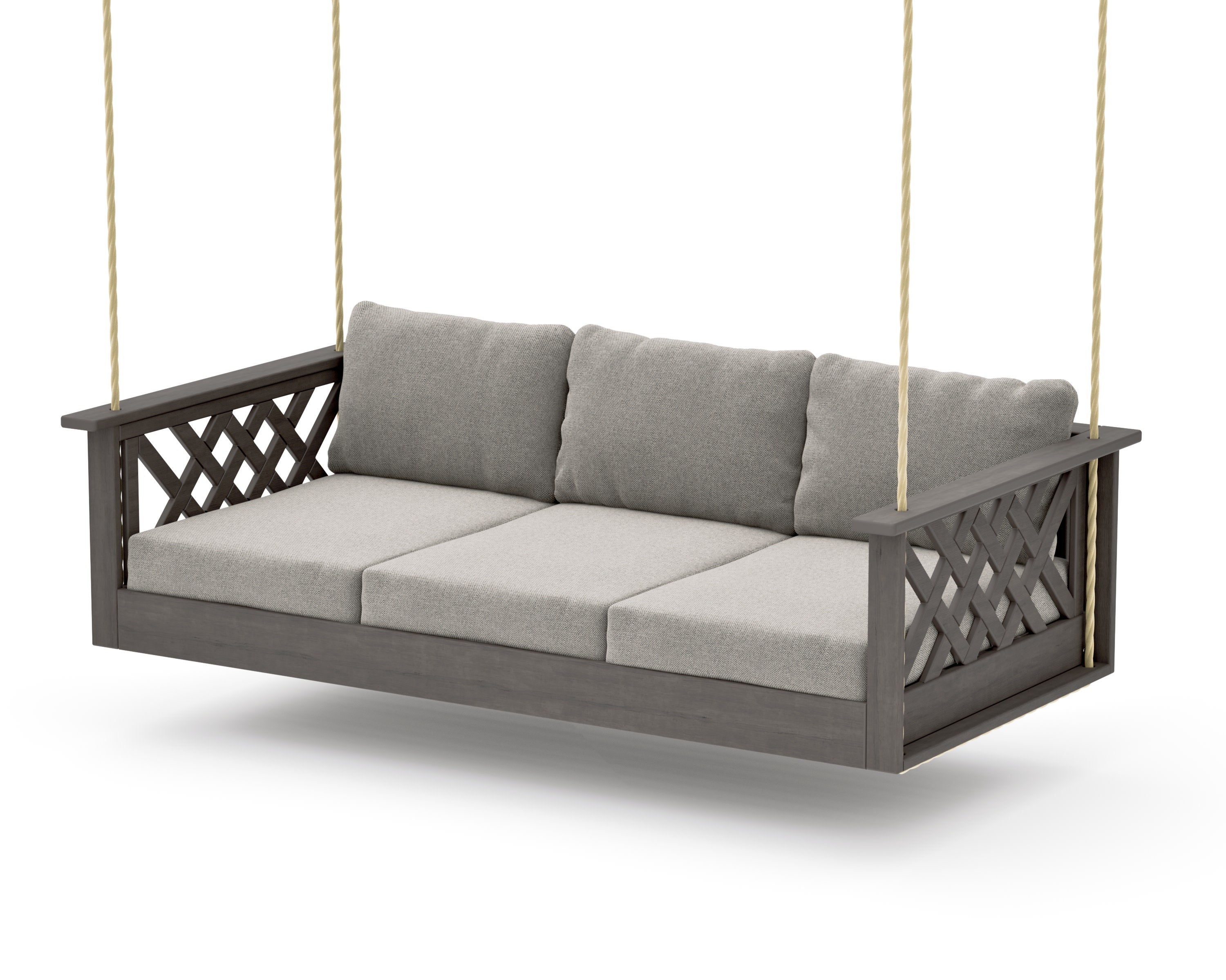 Wovendale Daybed Swing in Driftwood / Weathered Tweed