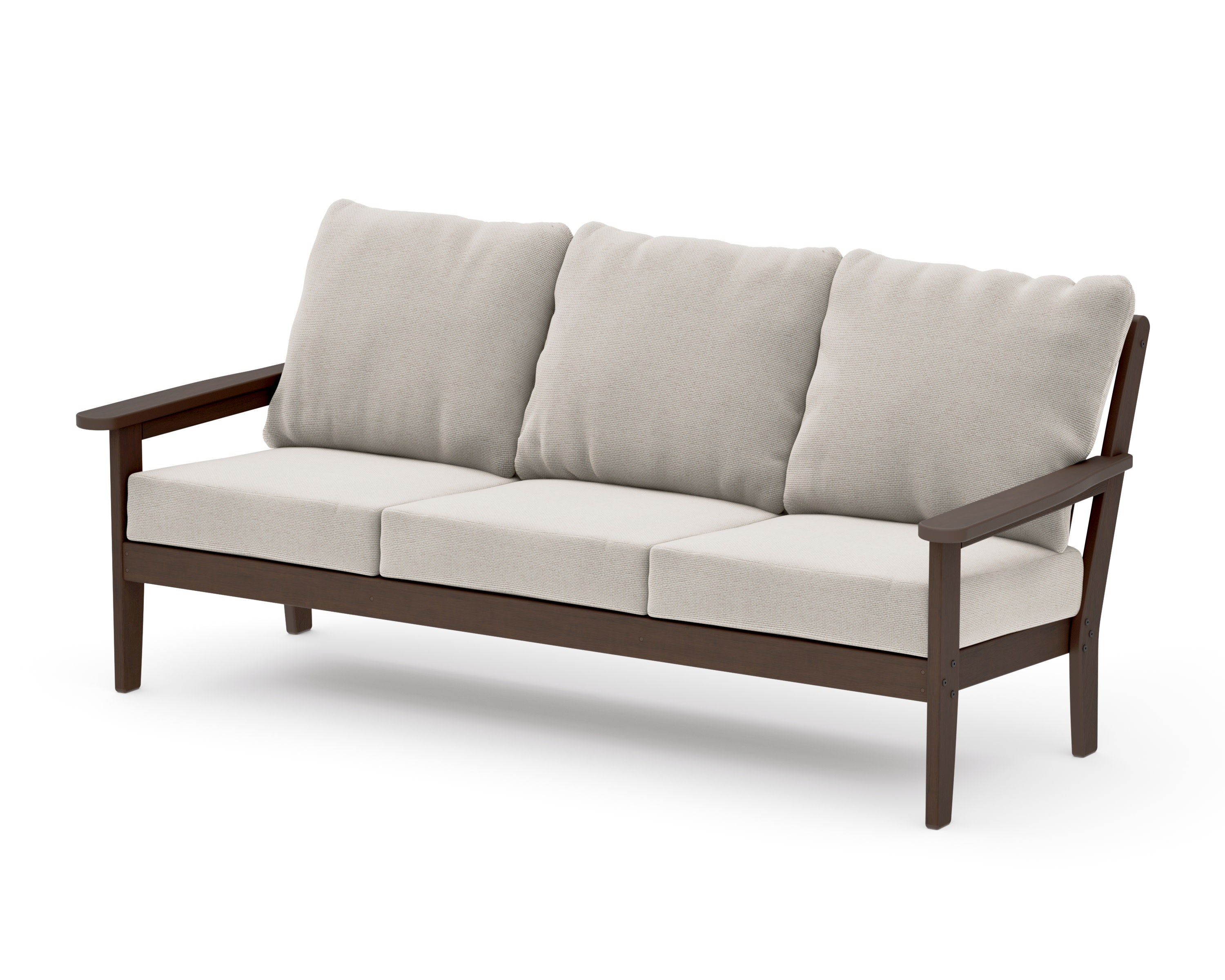 Cottage Deep Seating Sofa in Kona / Dune Burlap